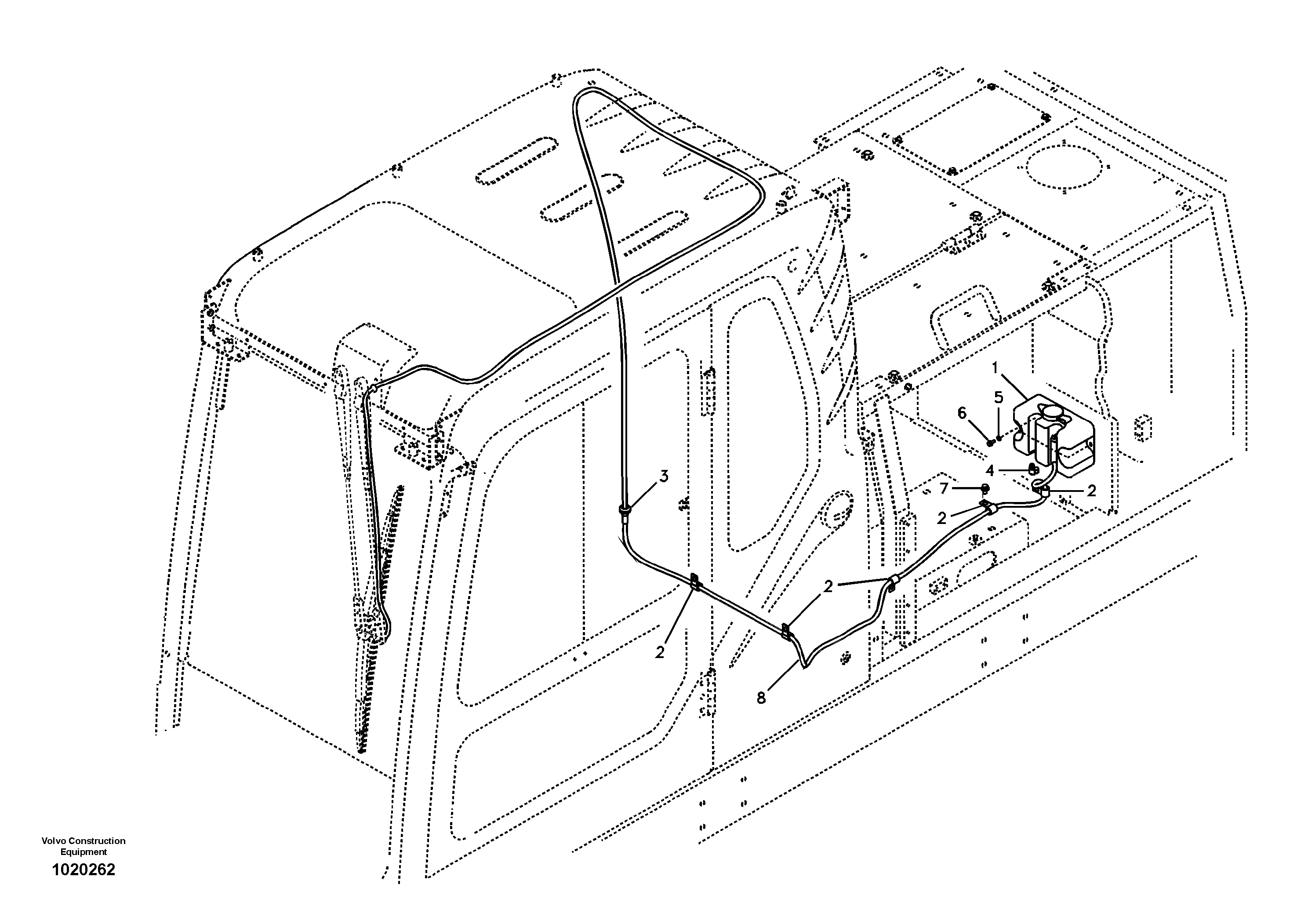 Схема запчастей Volvo EC360B - 93747 Шайба лобового стекла (ветрового) EC360B SER NO INT 12152- EU&NA 80001-