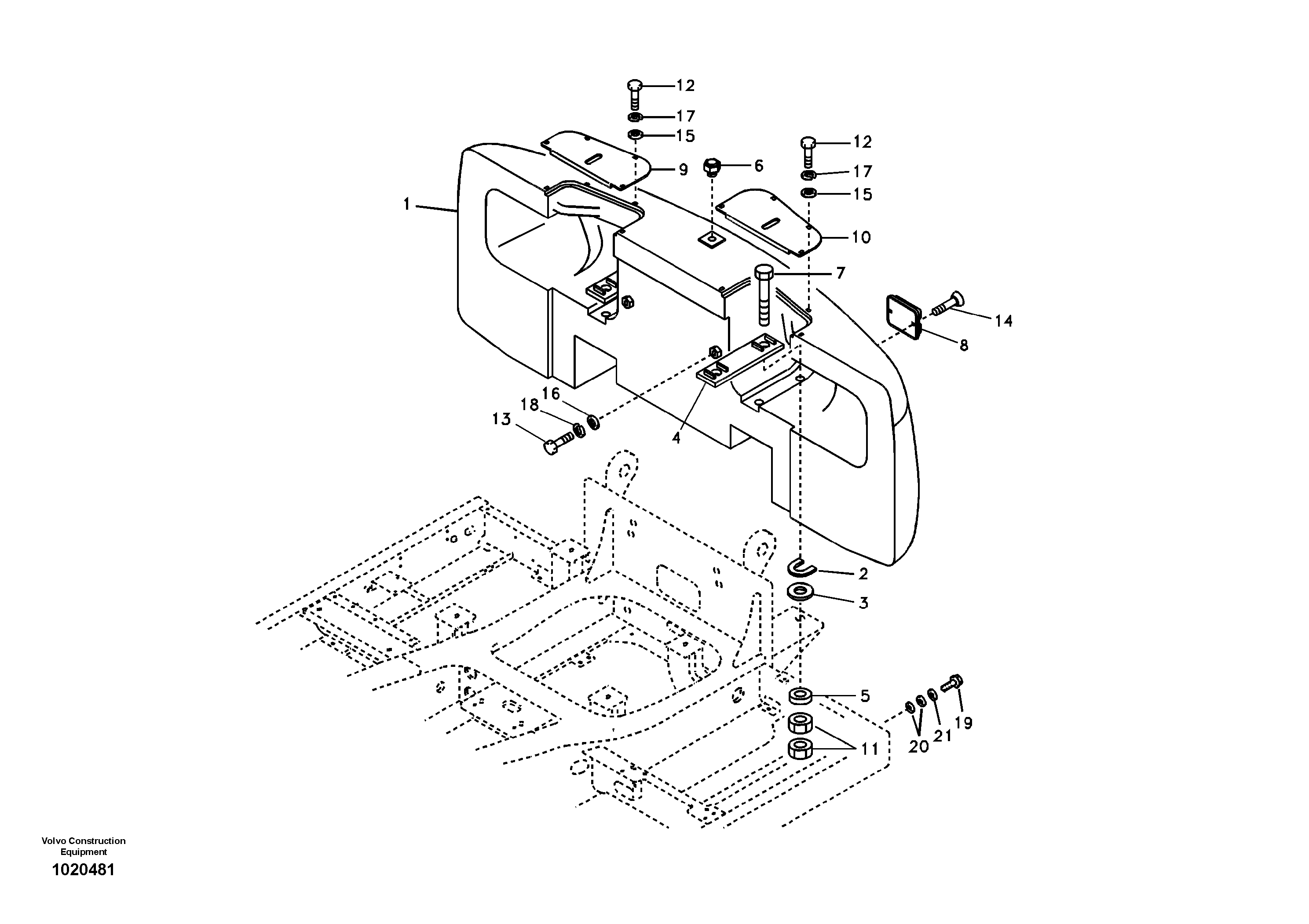 Схема запчастей Volvo EC360B - 86472 Противовесы EC360B SER NO INT 12152- EU&NA 80001-