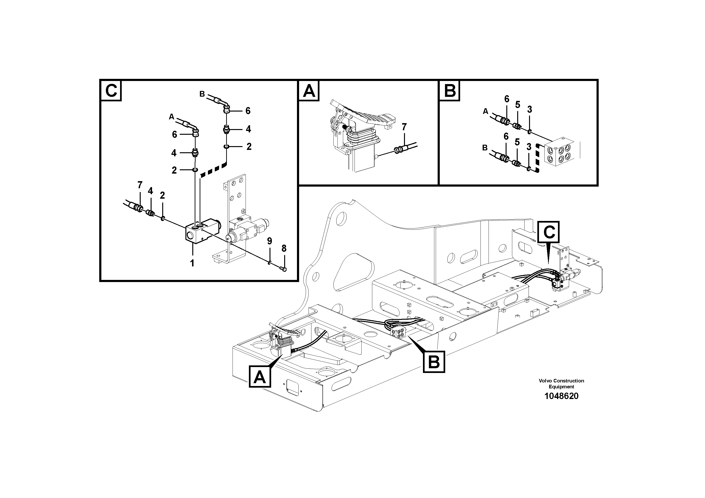 Схема запчастей Volvo EC360B - 100780 Servo system, hammer and shear EC360B PRIME S/N 15001-/85001- 35001-