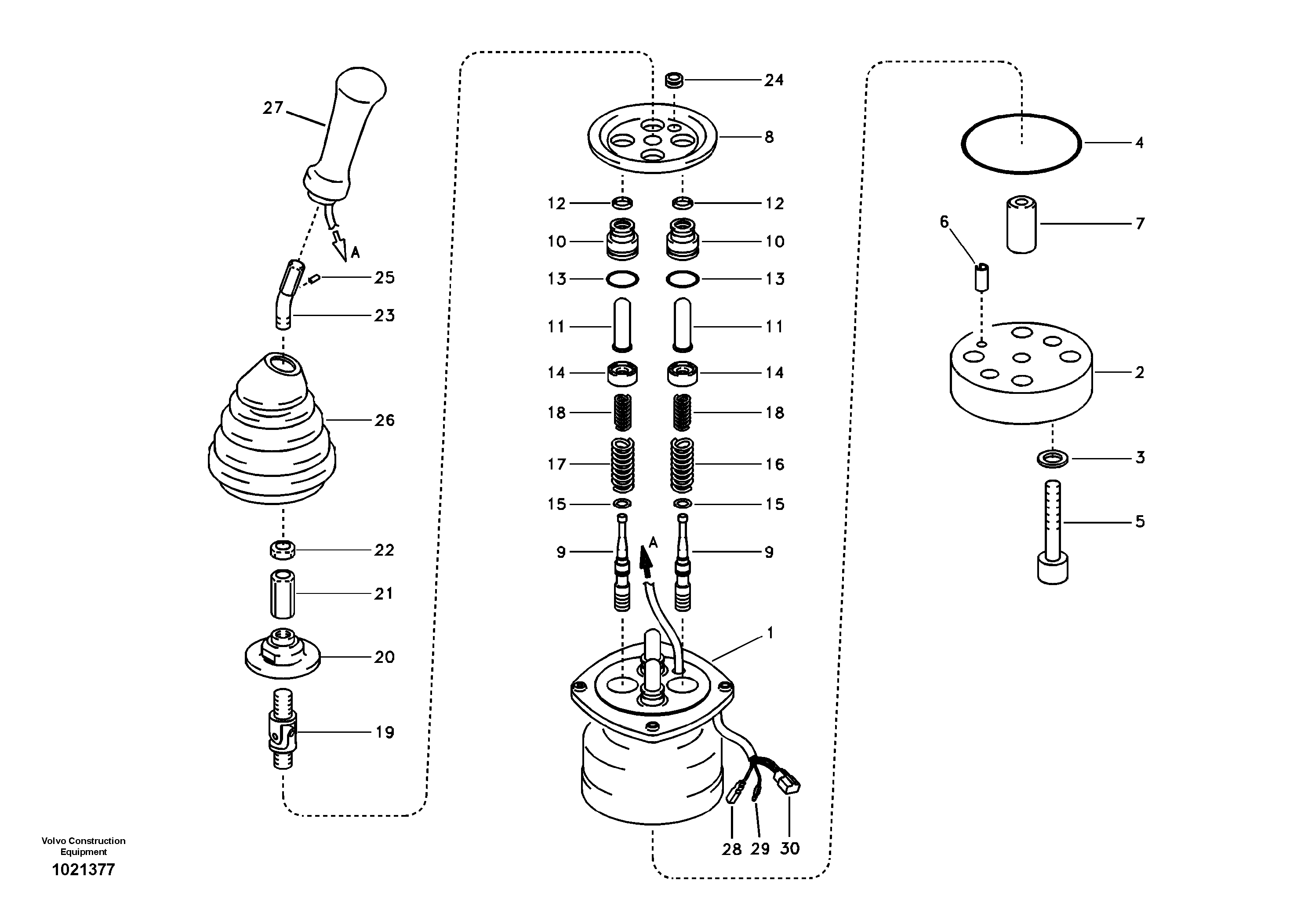 Схема запчастей Volvo EC360B - 87392 Servo system, remote control valve EC360B SER NO INT 12152- EU&NA 80001-