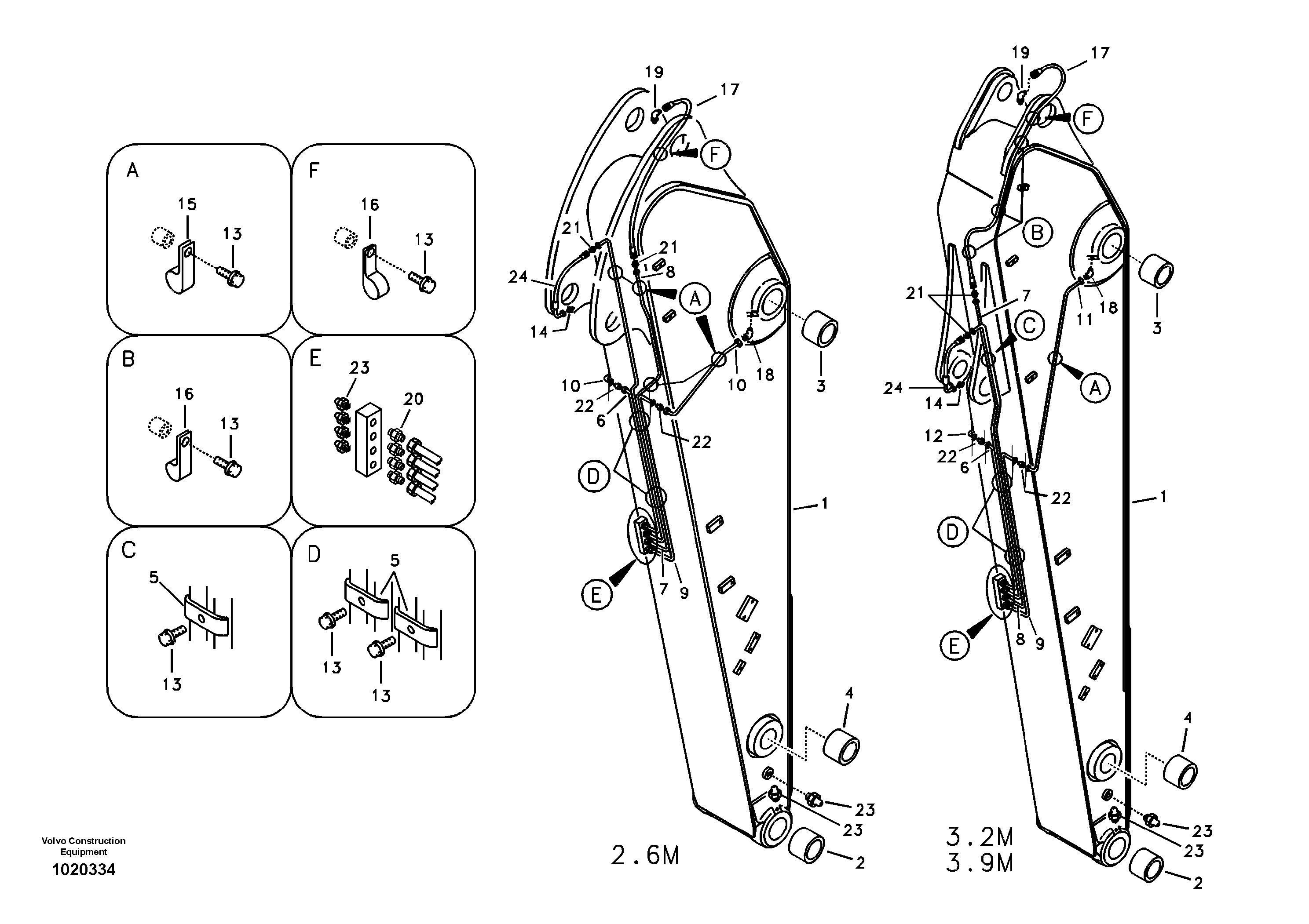 Схема запчастей Volvo EC360B - 103371 Dipper arm and grease piping with piping seat EC360B PRIME S/N 15001-/85001- 35001-