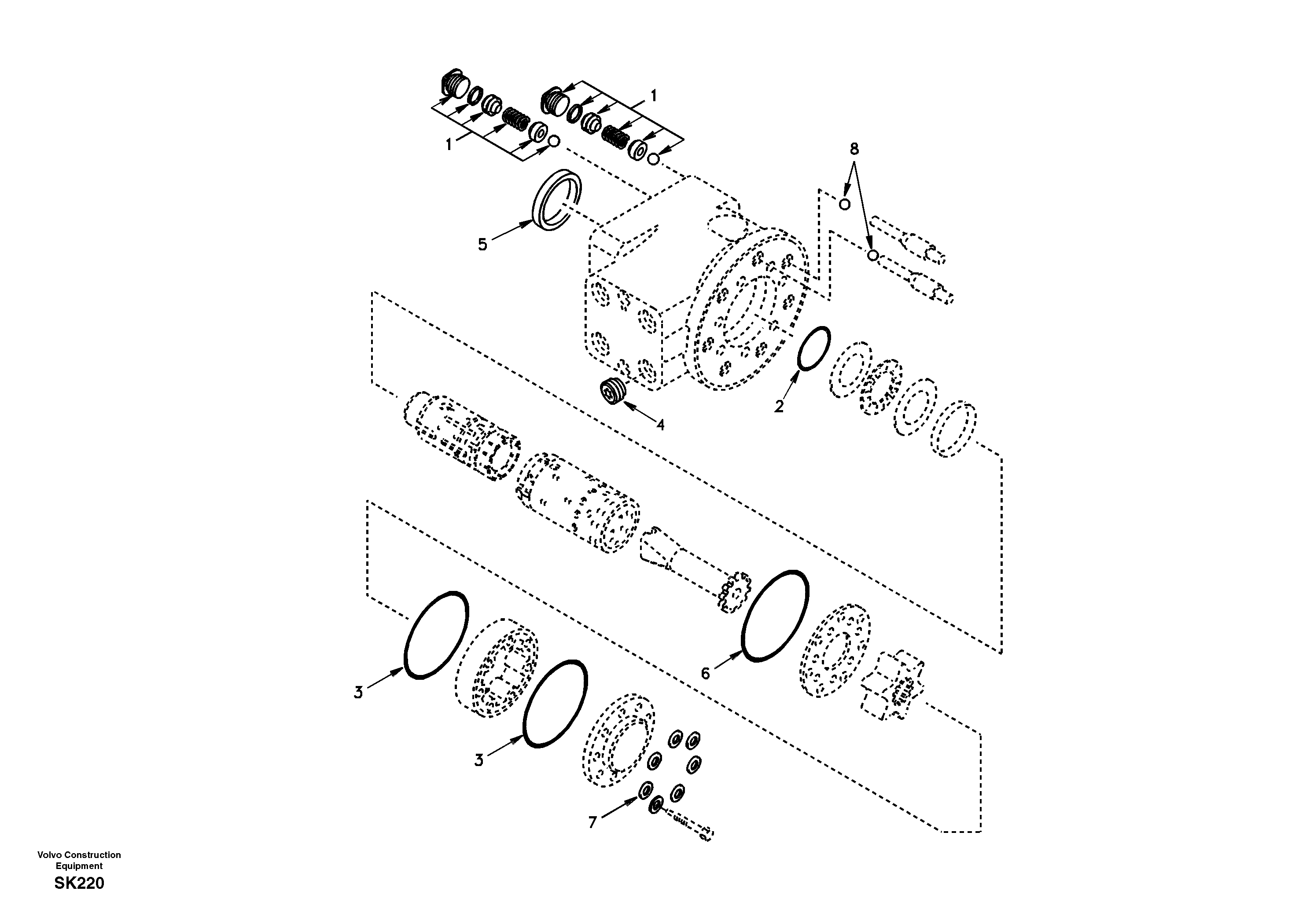 Схема запчастей Volvo EW170 - 31663 Steering unit EW170 SER NO 3031-