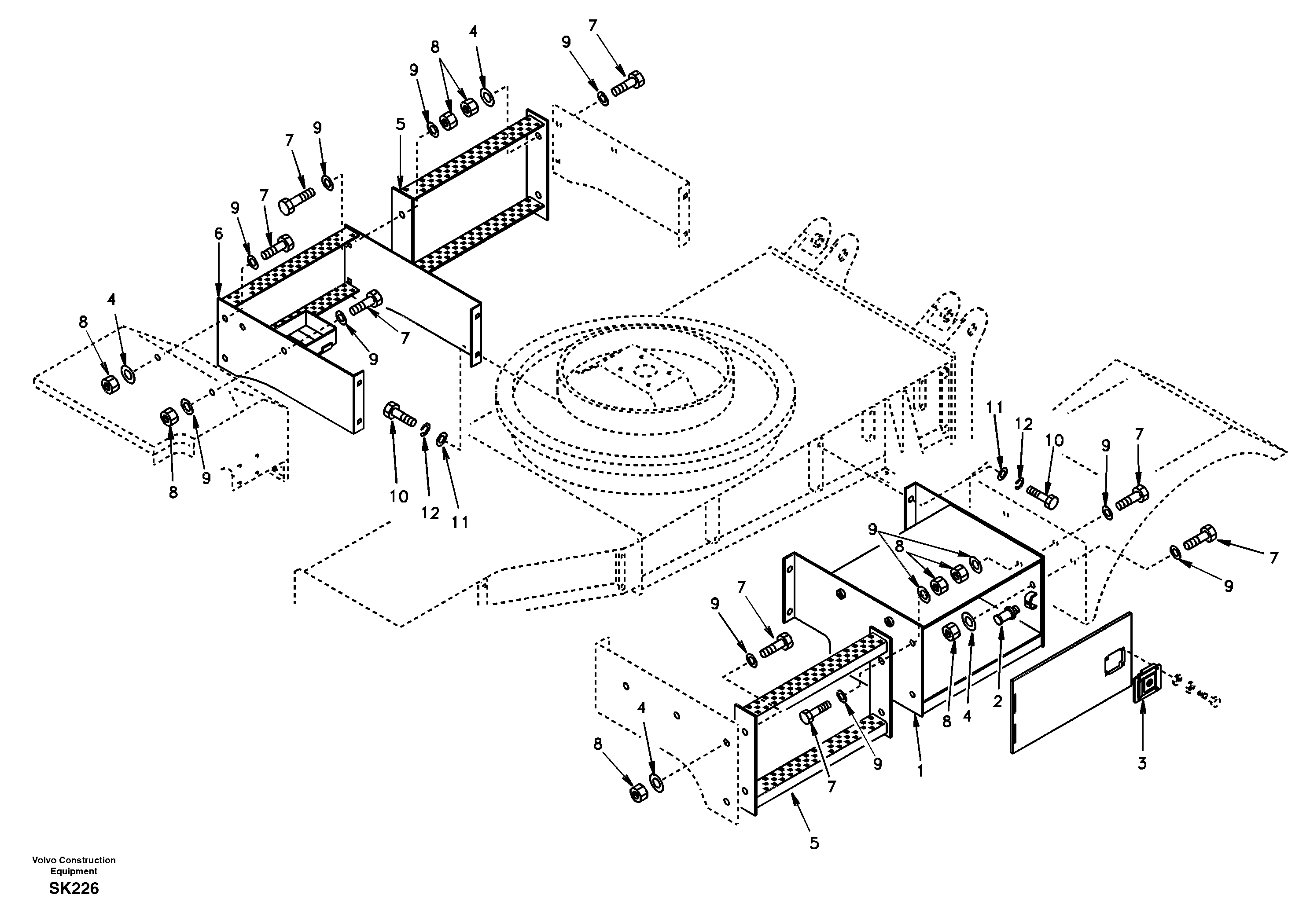 Схема запчастей Volvo EW170 - 48623 Foot step EW170 SER NO 3031-