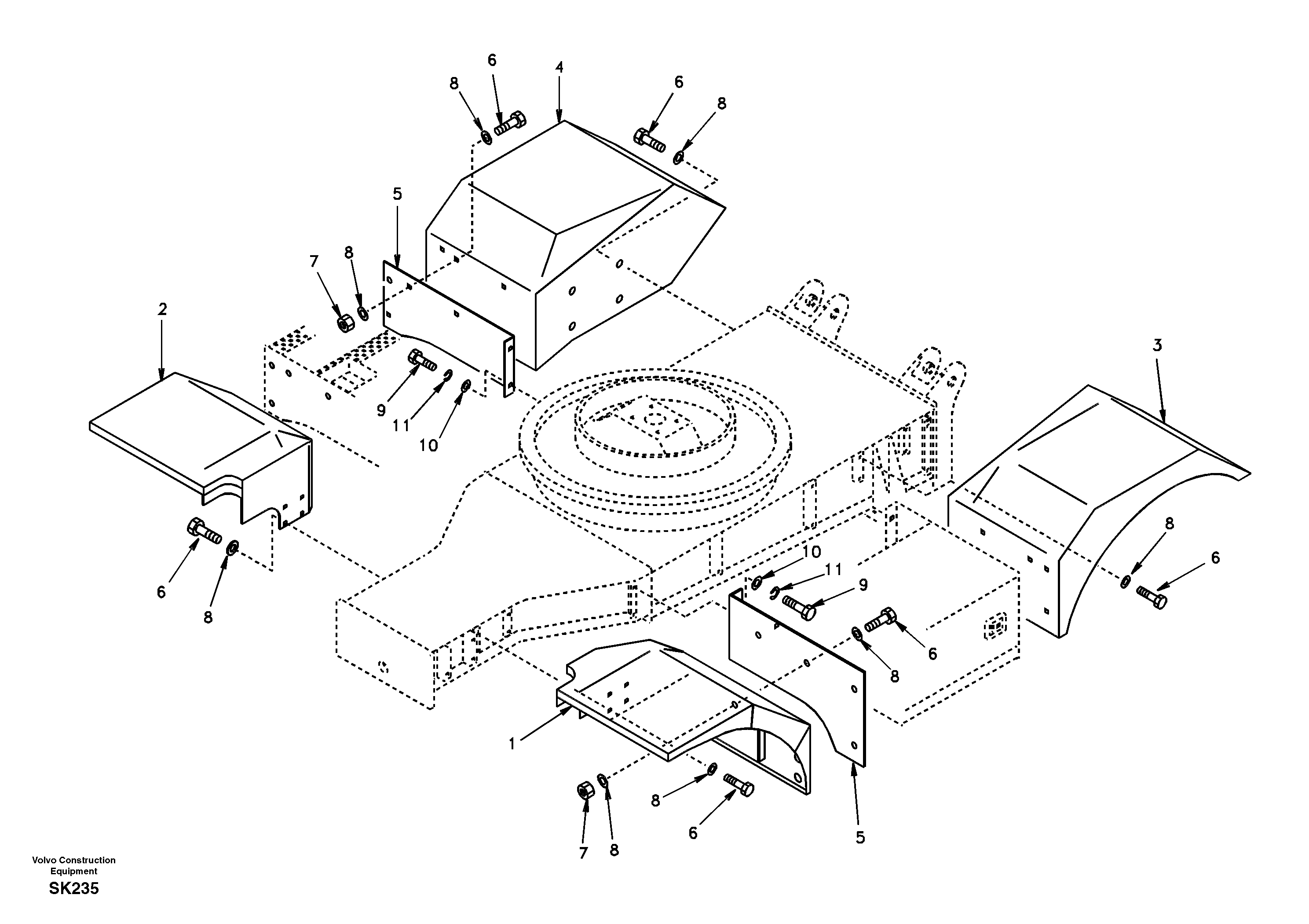 Схема запчастей Volvo EW170 - 48624 Fender EW170 SER NO 3031-