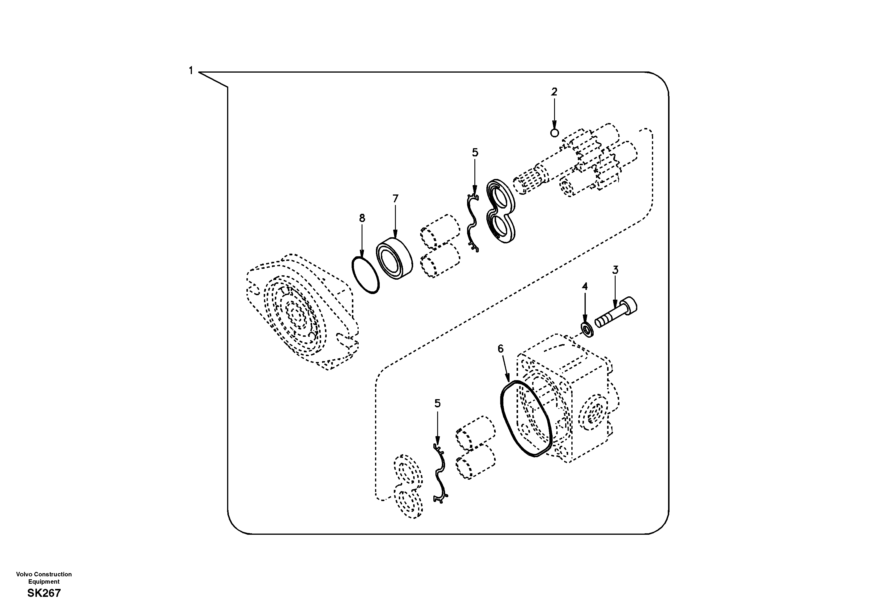 Схема запчастей Volvo EW170 - 39102 Гидронасос (шестеренчатый) EW170 SER NO 3031-