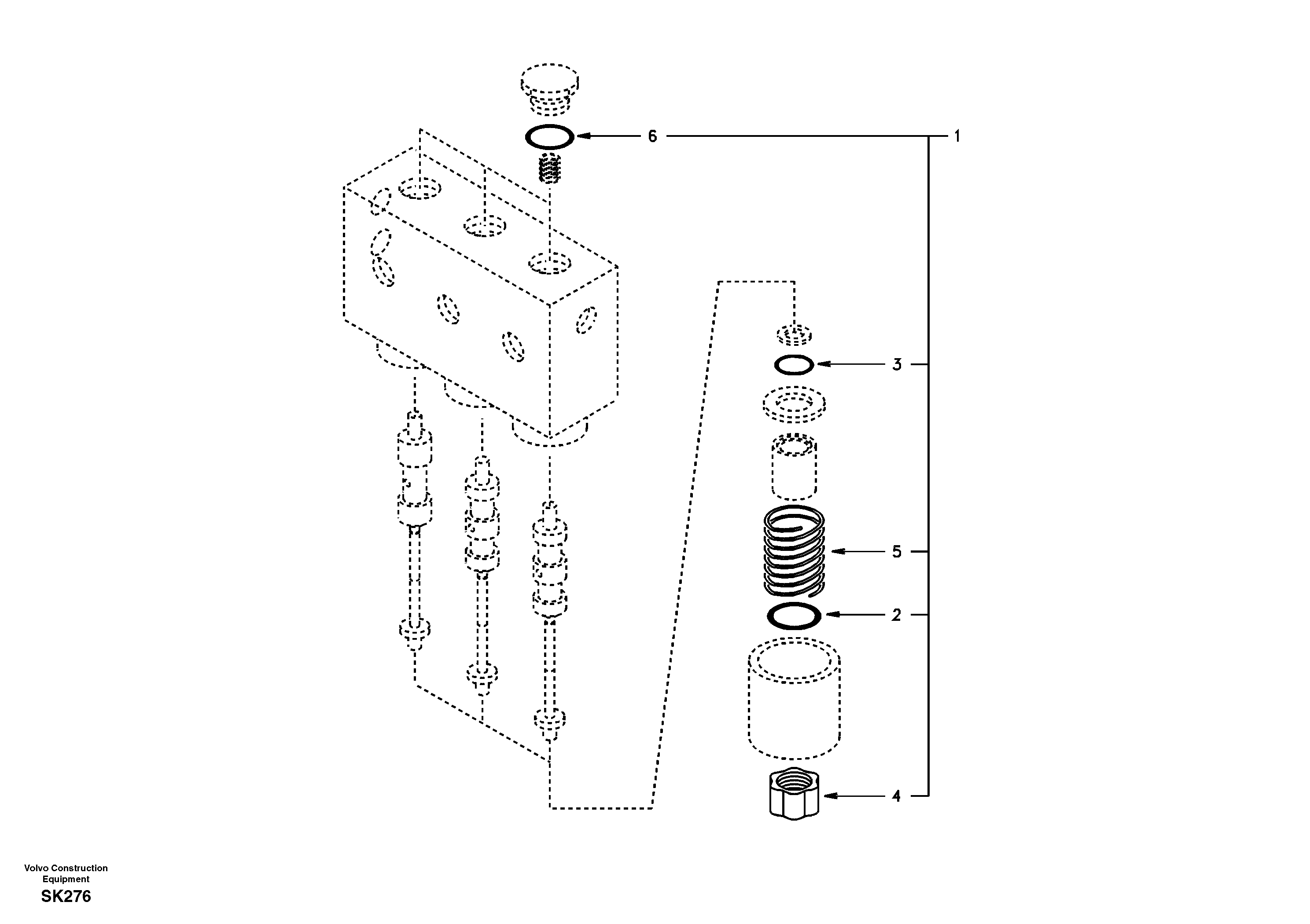 Схема запчастей Volvo EW170 - 53243 Servo system, solenoid valve EW170 SER NO 3031-