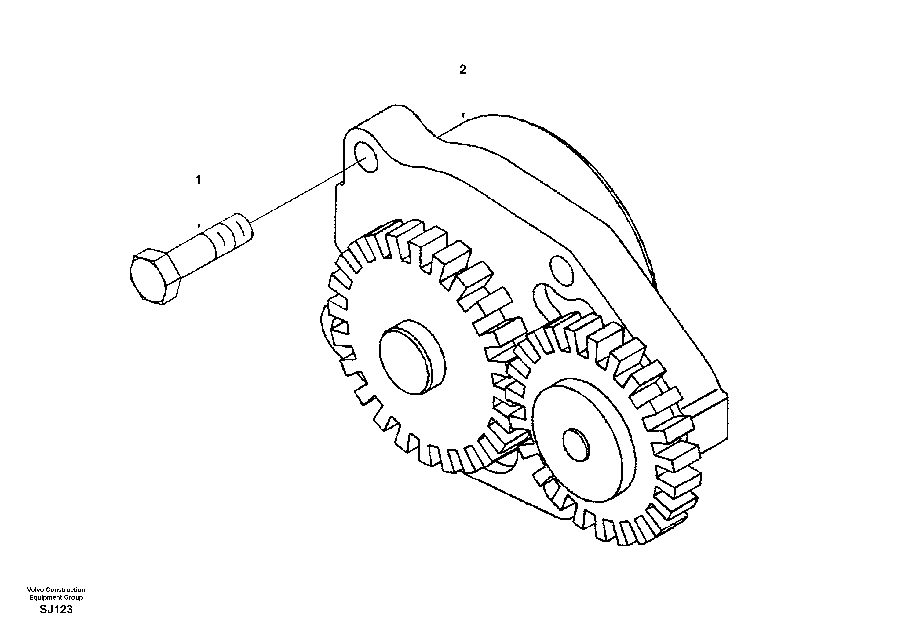 Схема запчастей Volvo EW170 - 33212 Насос масляный EW170 & EW180 SER NO 3031-