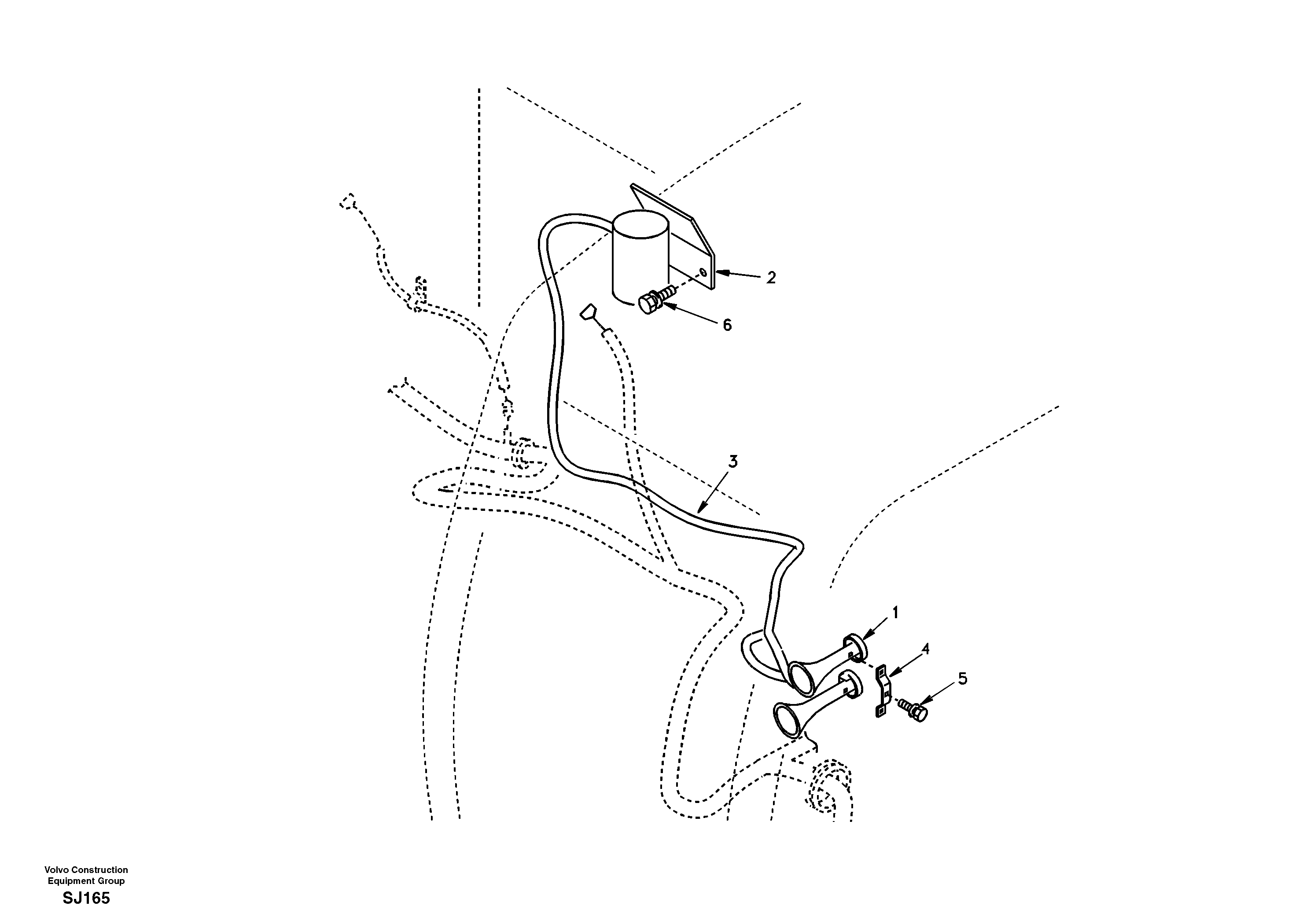 Схема запчастей Volvo EW170 - 26252 Horn EW170 & EW180 SER NO 3031-