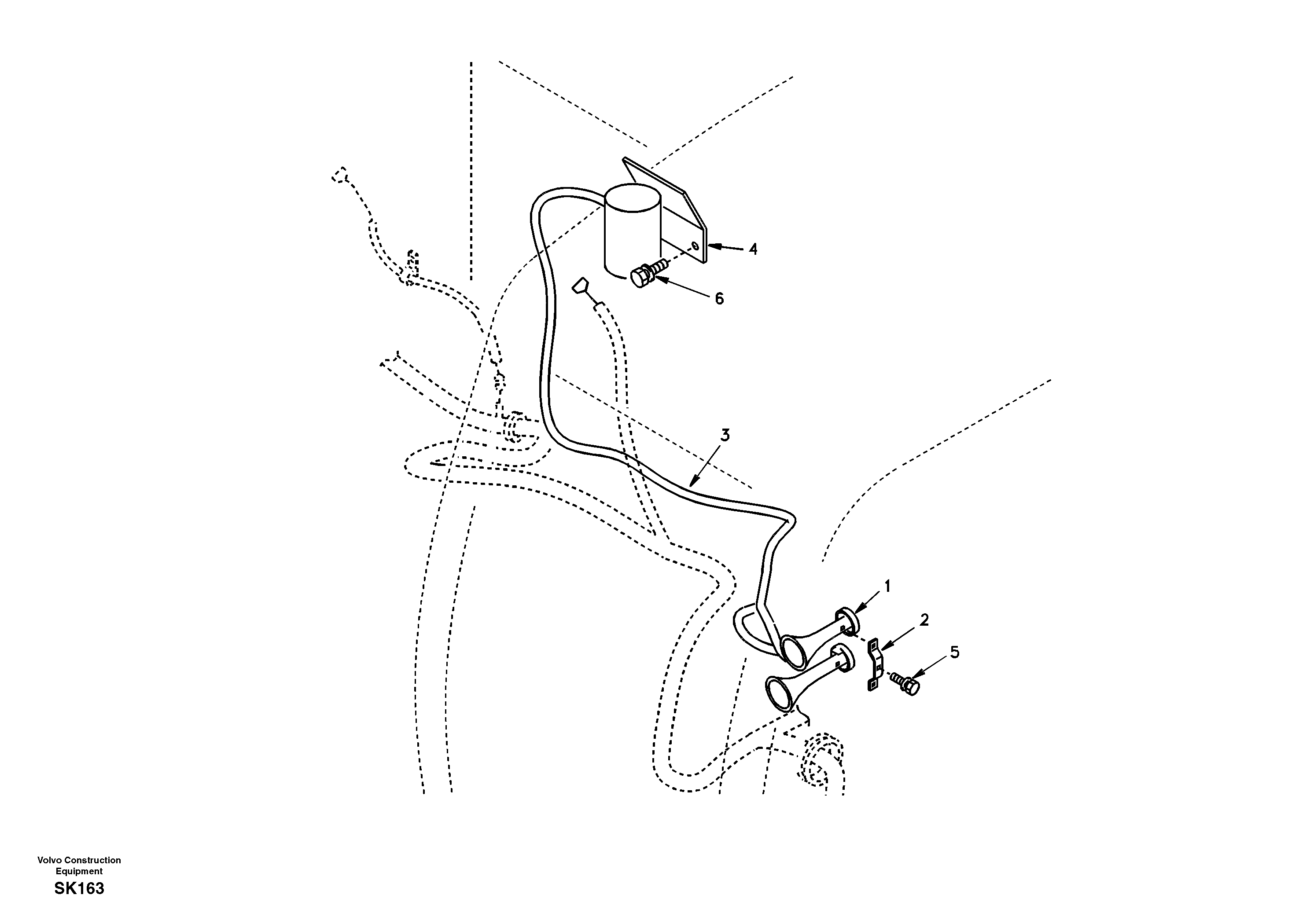 Схема запчастей Volvo EW170 - 14263 Horn EW170 SER NO 3031-