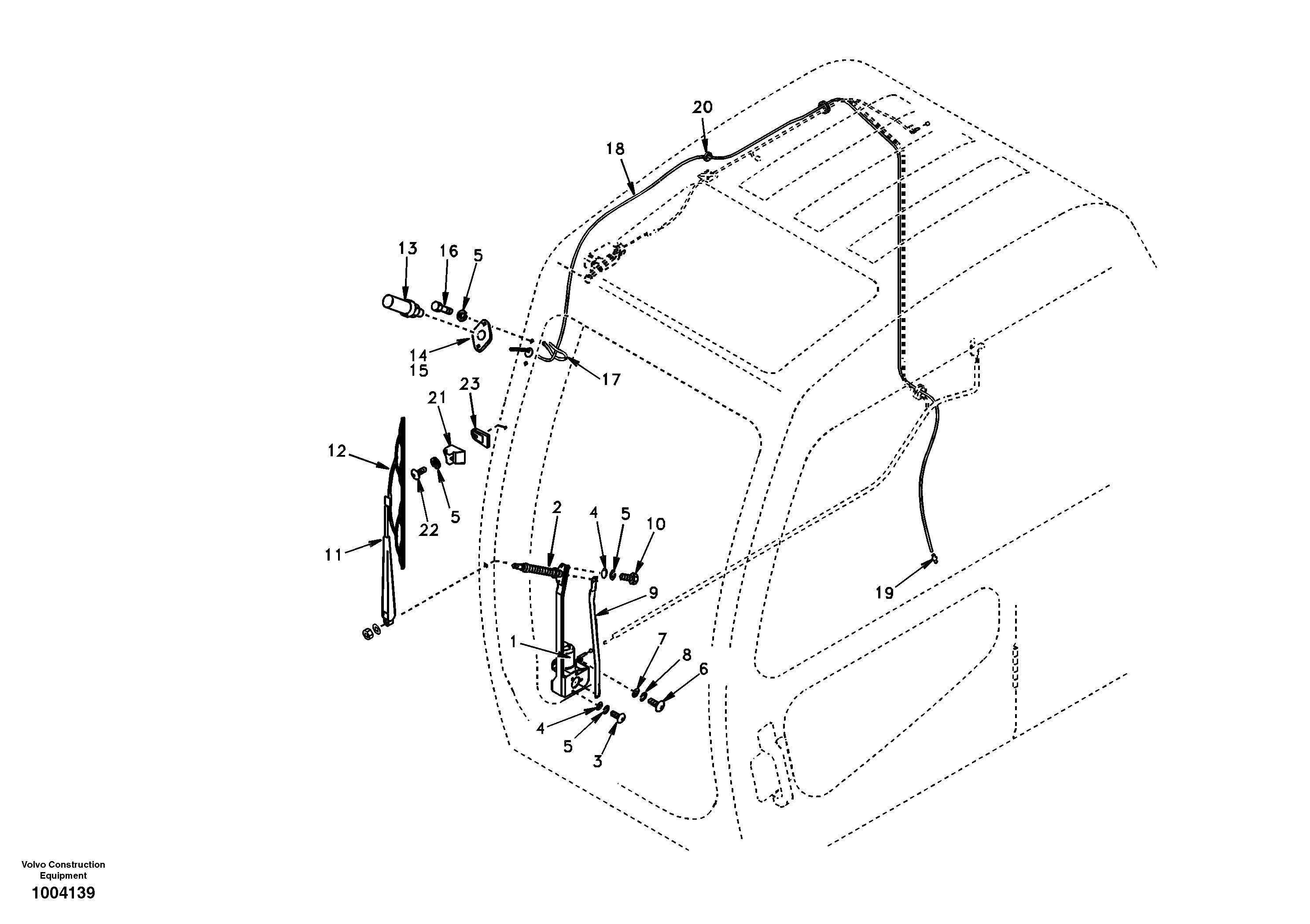 Схема запчастей Volvo EW170 - 48879 Стеклоочиститель лобового стекла (ветрового) EW170 SER NO 3031-