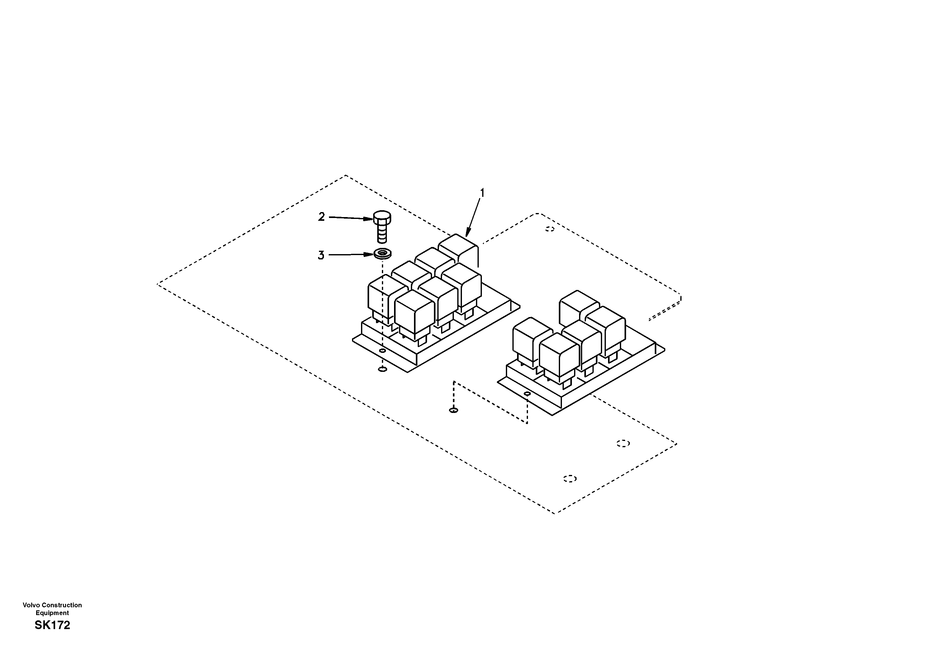 Схема запчастей Volvo EW170 - 10042 Electrical relay EW170 SER NO 3031-