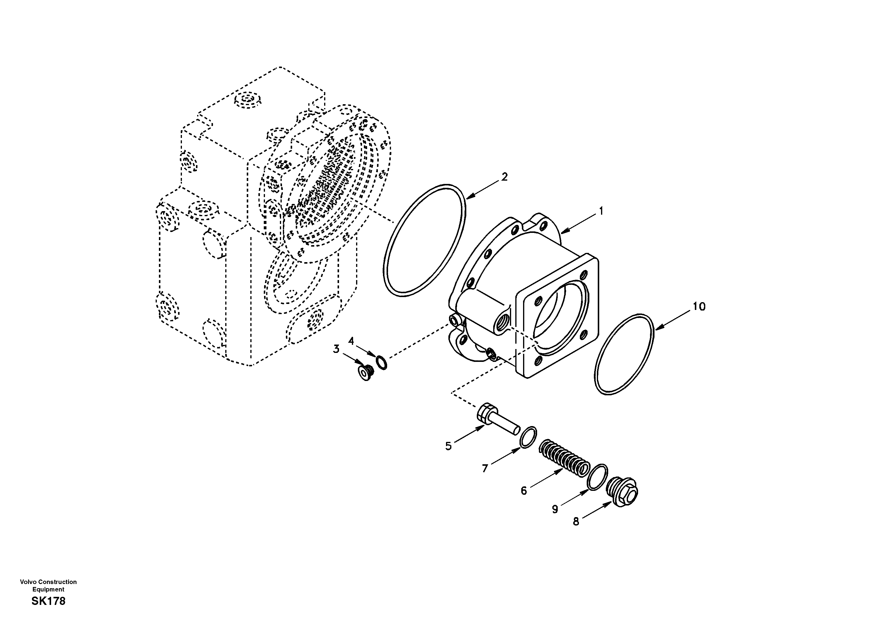 Схема запчастей Volvo EW170 - 15848 Input shaft, housing EW170 SER NO 3031-