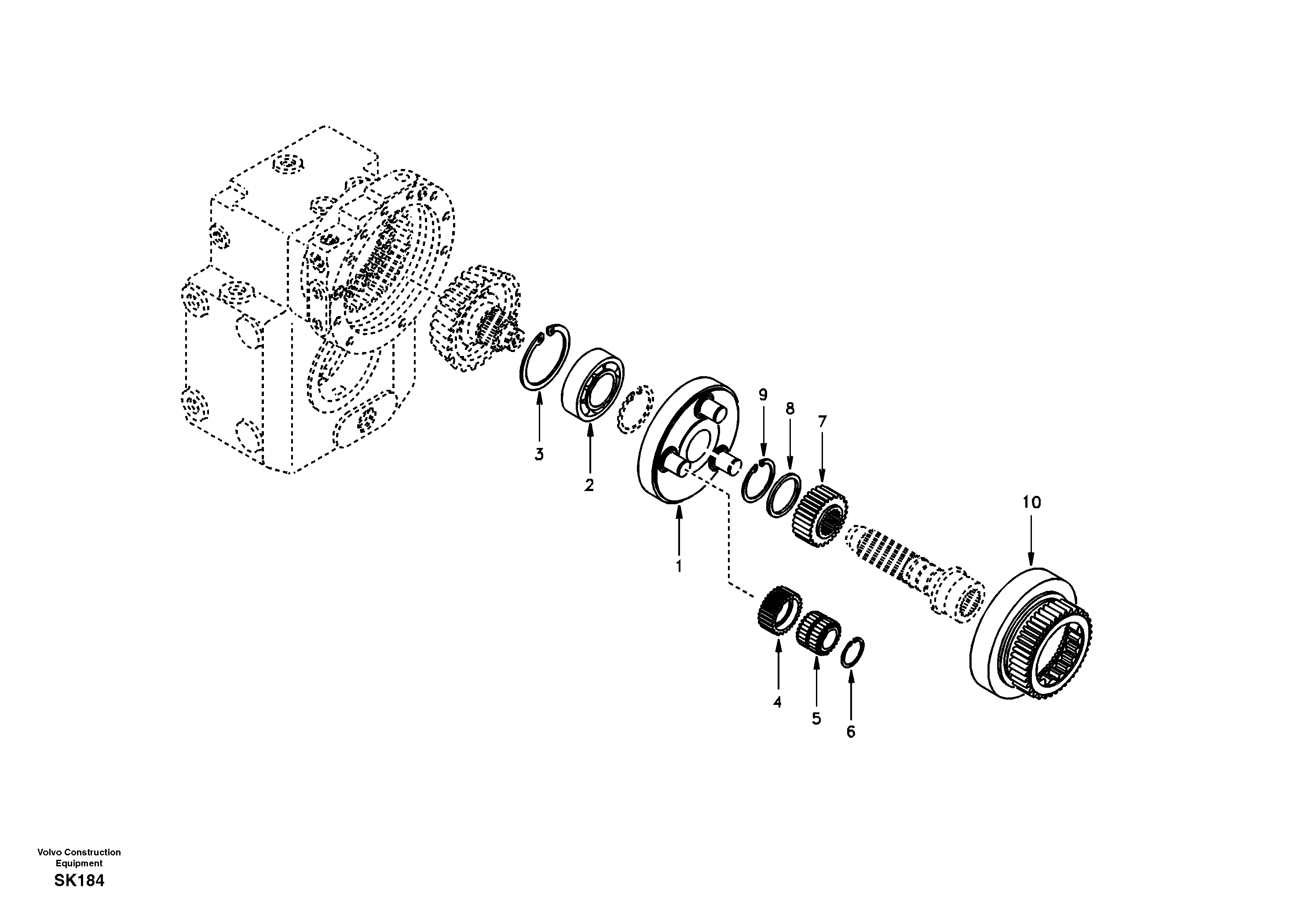 Схема запчастей Volvo EW170 - 29253 Planetary drive EW170 SER NO 3031-