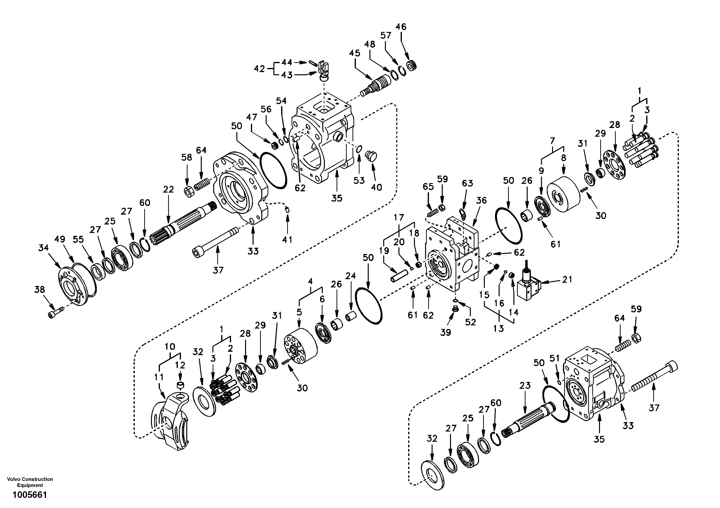 Схема запчастей Volvo EC210 - 96040 Гидронасос (основной насос) EC210