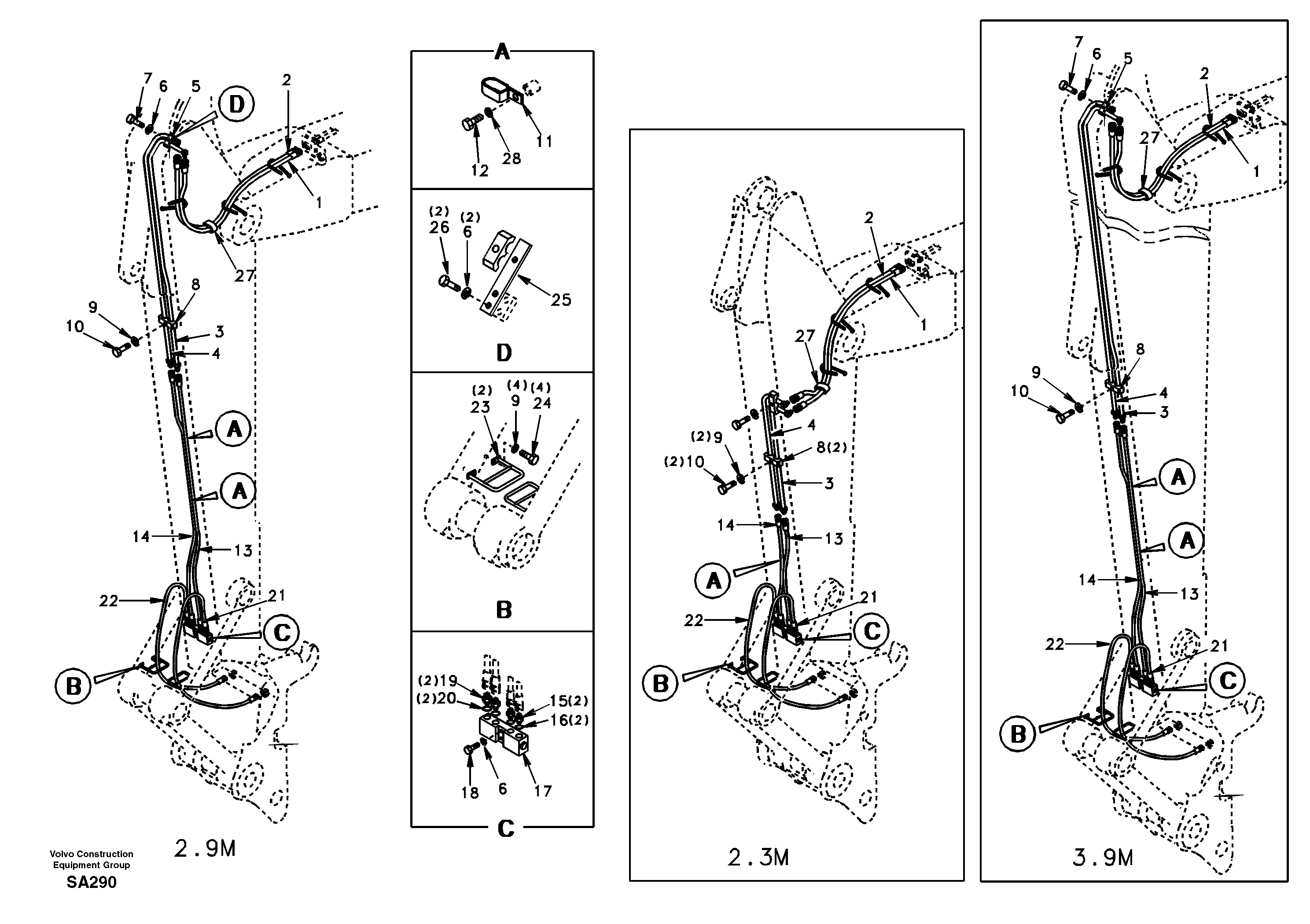 Схема запчастей Volvo EC210 - 80388 Quickfit hydraulic, dipper arm EC210