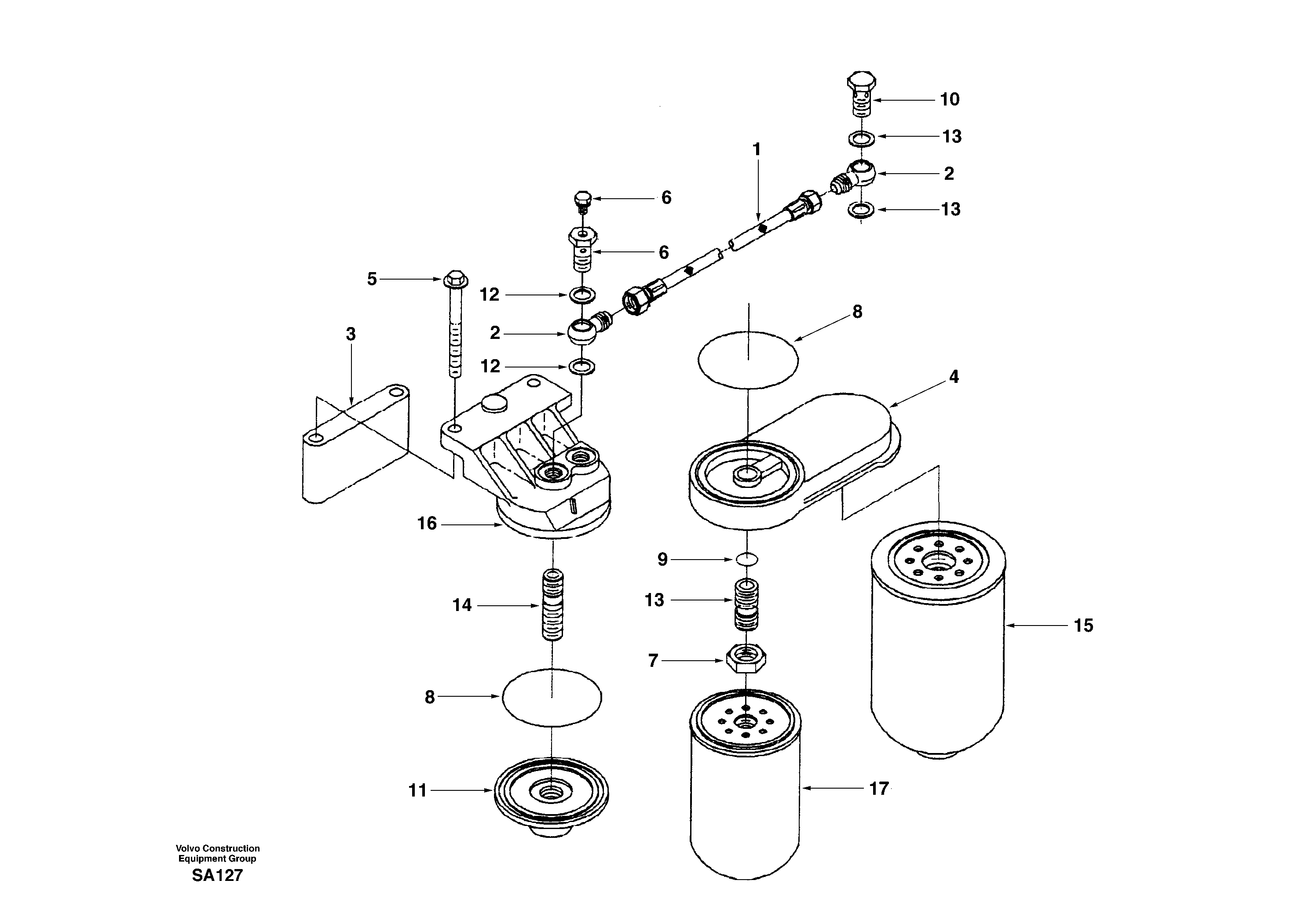 Схема запчастей Volvo EC210 - 13789 Фильтр топливный EC210