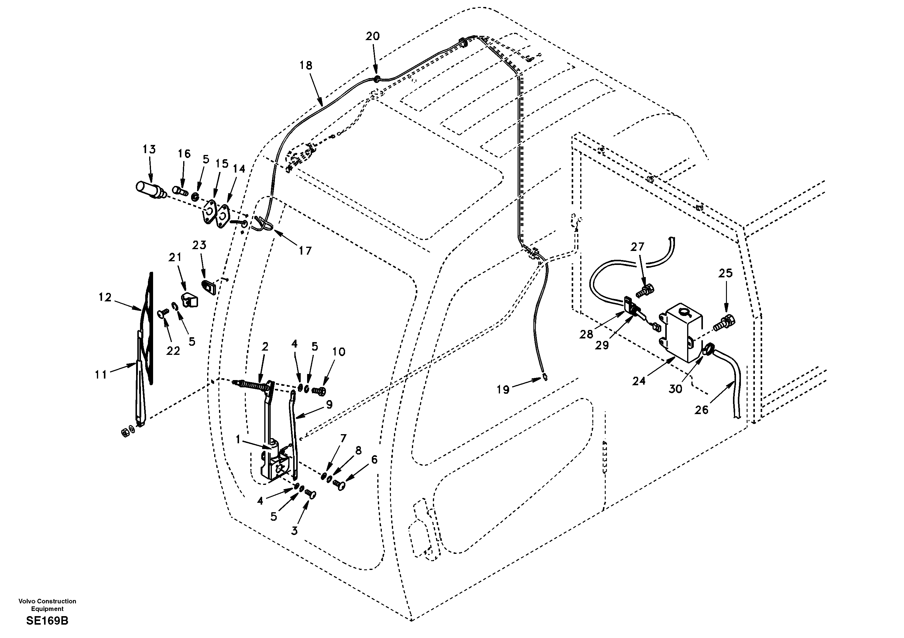 Схема запчастей Volvo EC210 - 55067 Стеклоочиститель лобового стекла (ветрового) EC210