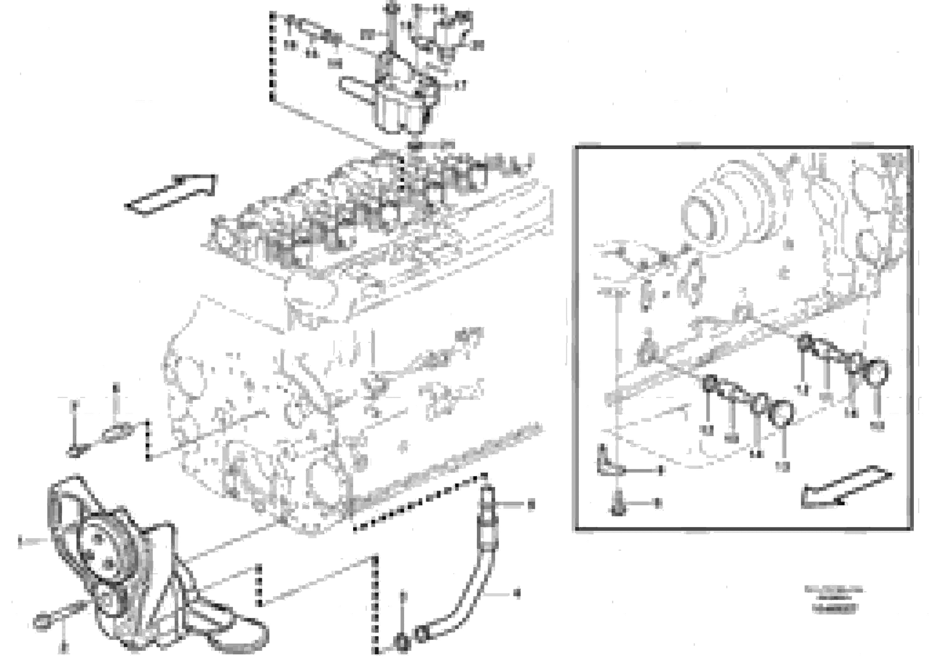 Схема запчастей Volvo EC460B - 14351 Система масляной смазки EC460B SER NO INT 11515- EU&NA 80001-
