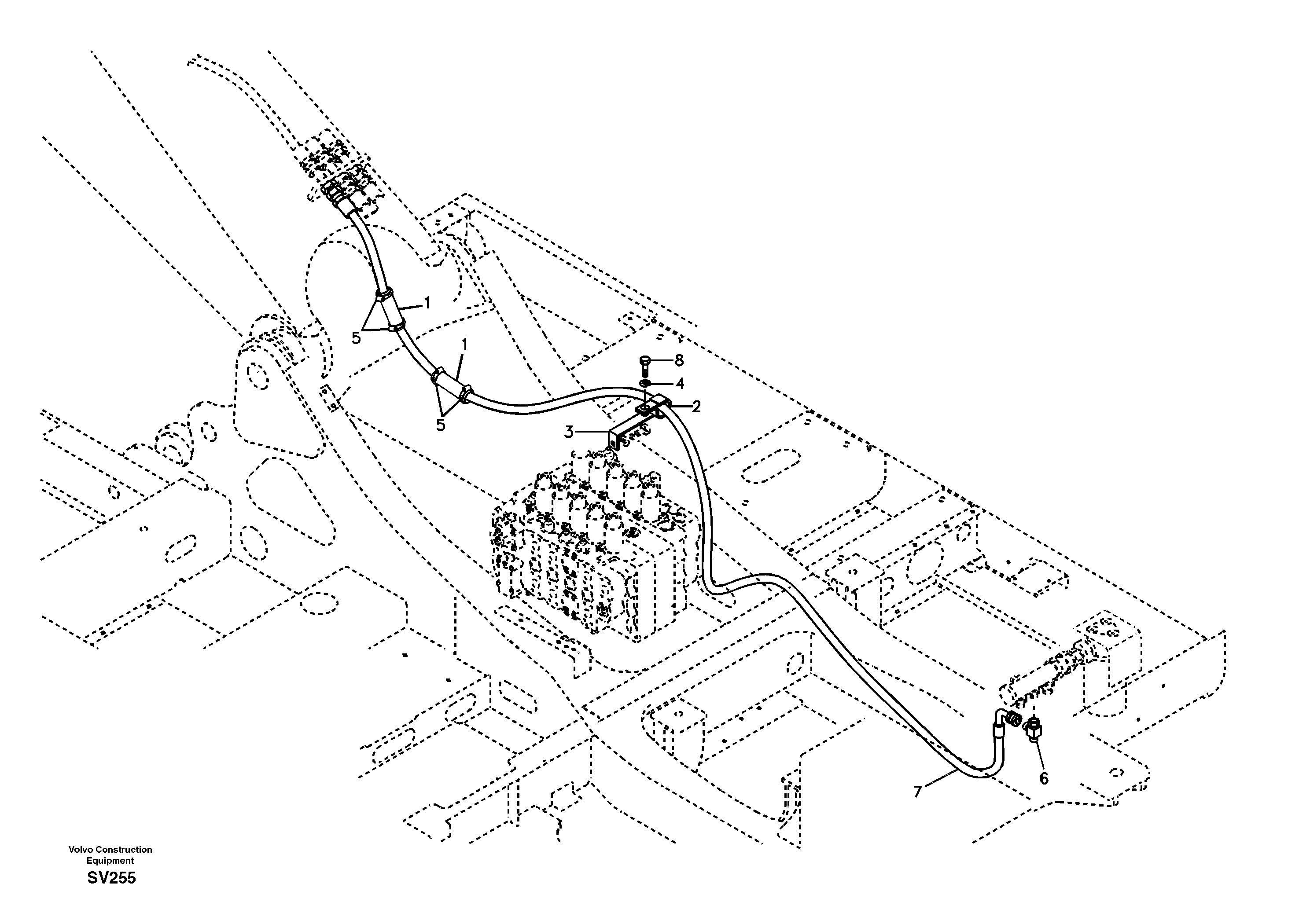Схема запчастей Volvo EC460B - 41576 Working Hydraulic, Oil Leak On Upper Frame EC460B
