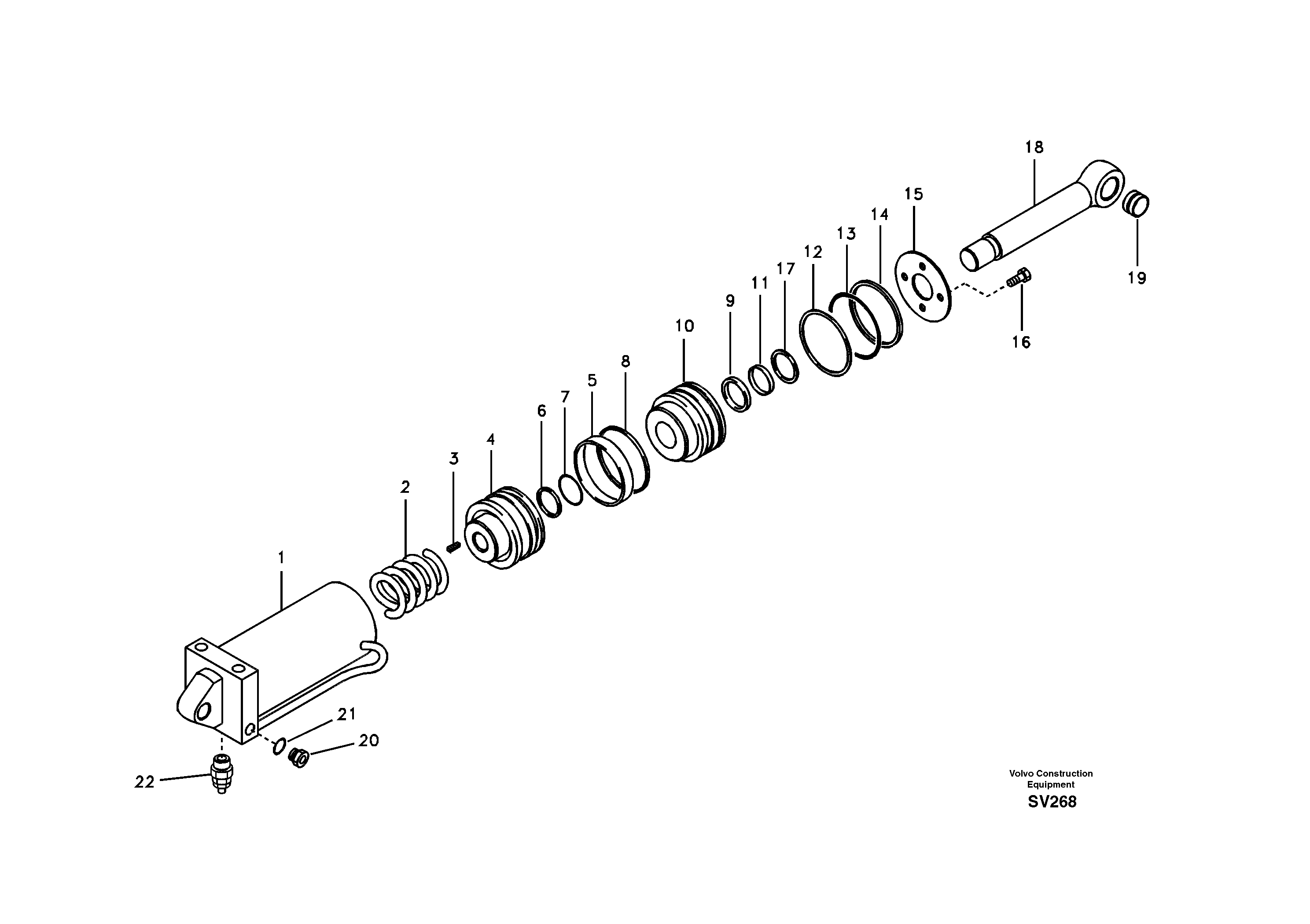 Схема запчастей Volvo EC460B - 34528 Quick fit cylinder EC460B