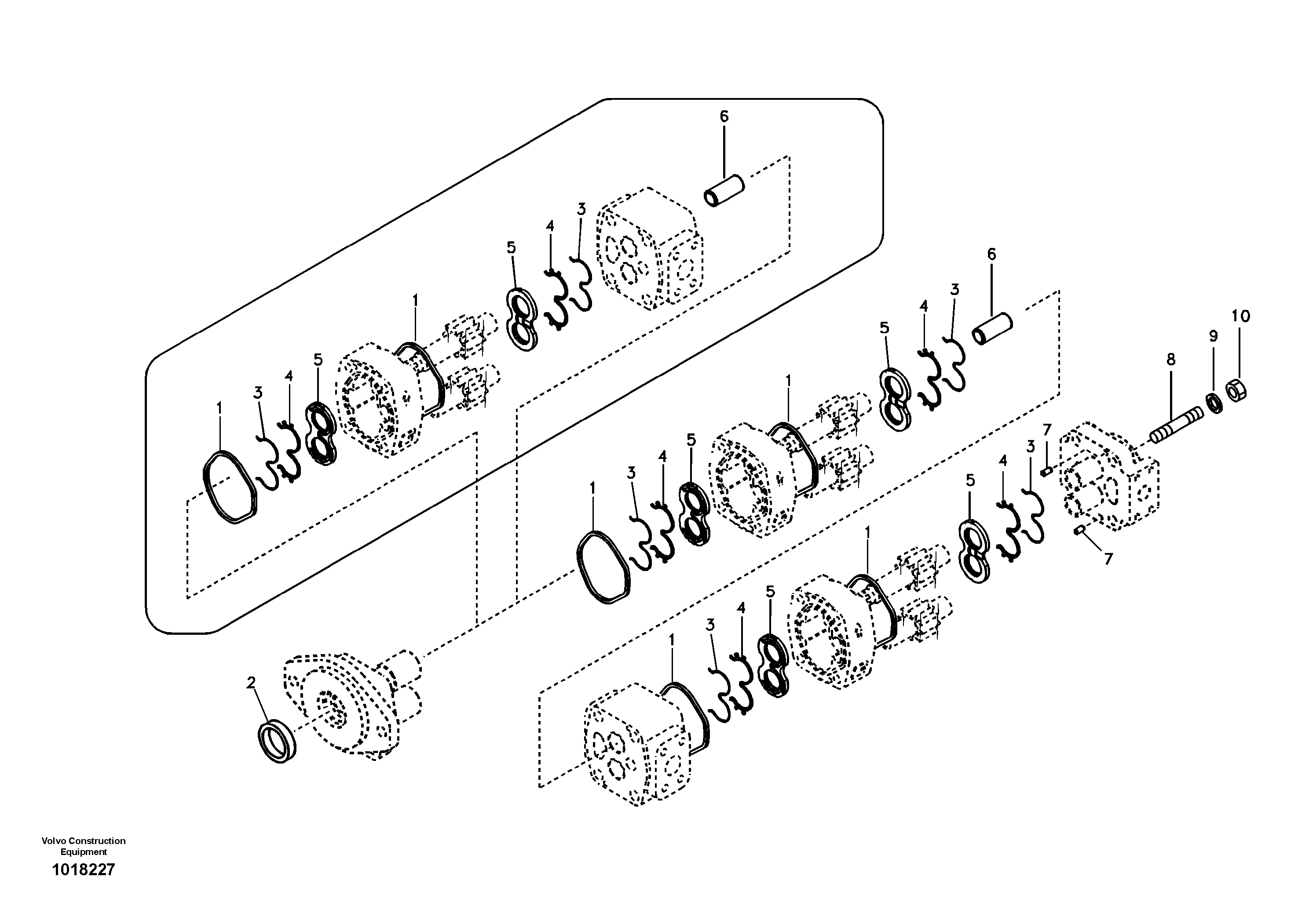 Схема запчастей Volvo EC460B - 44590 Hydraulic gear pump for quickfit and rotator EC460B