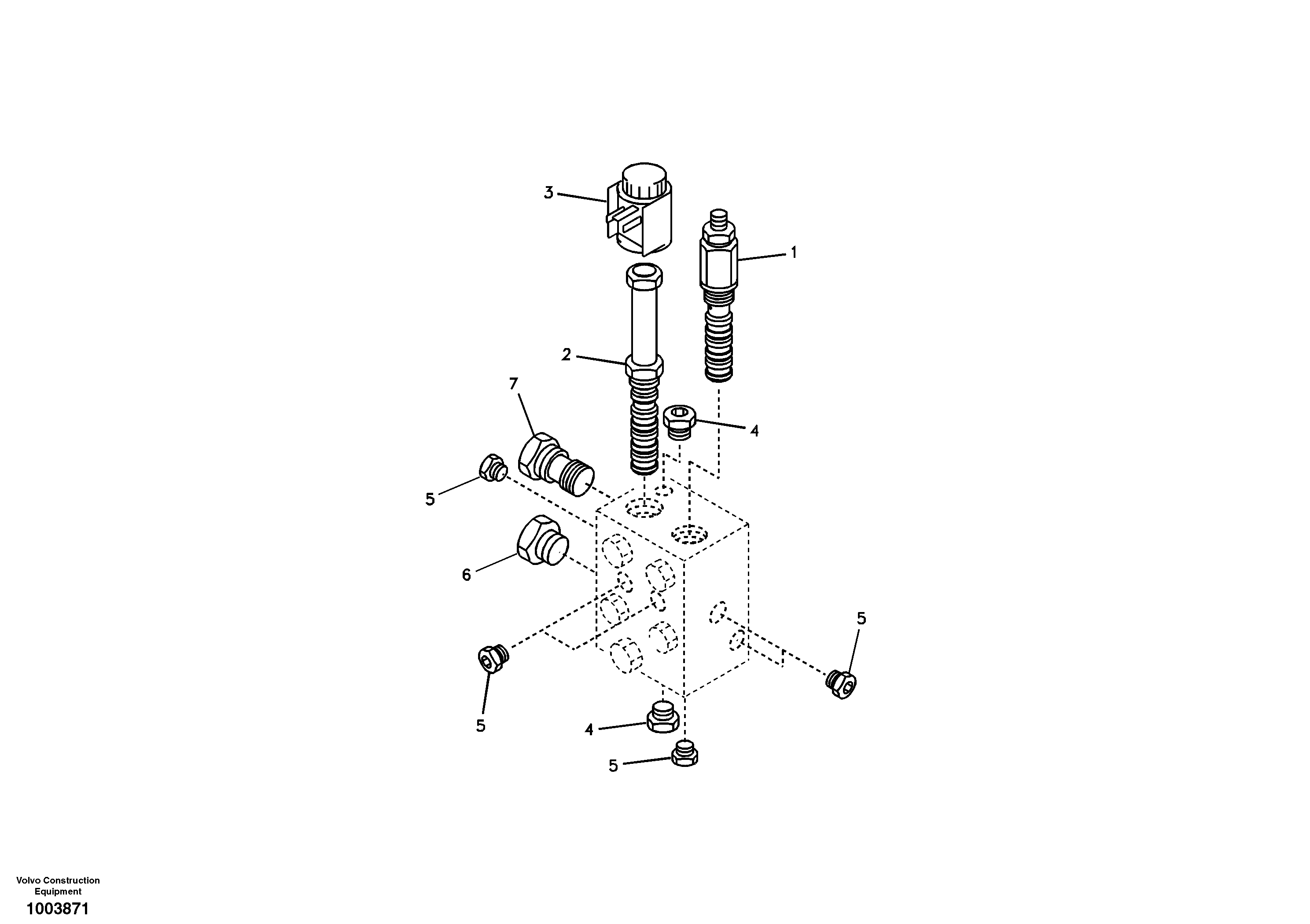 Схема запчастей Volvo EC460B - 44593 Valve, quickfit EC460B