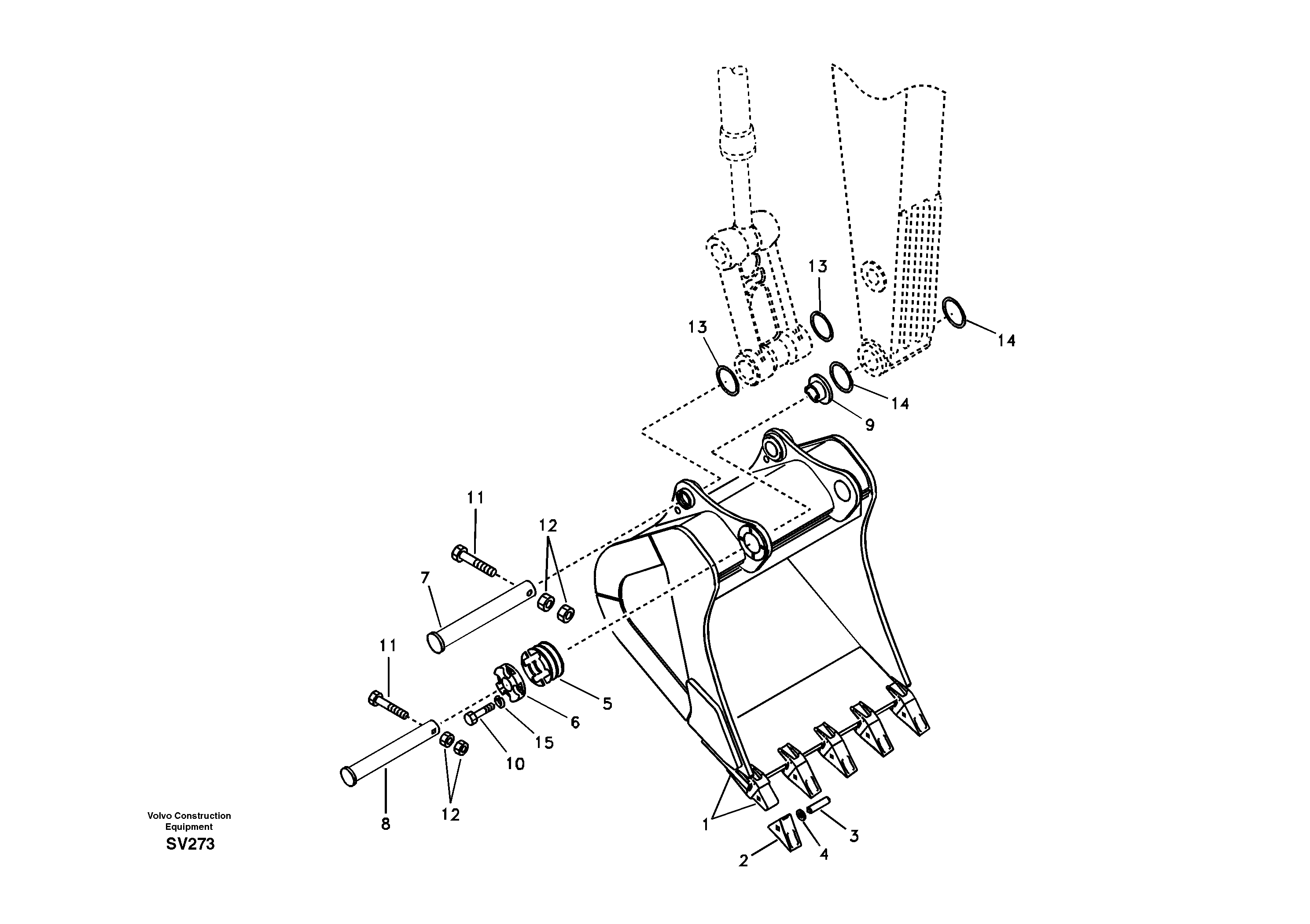 Схема запчастей Volvo EC460B - 44791 Ковш EC460B