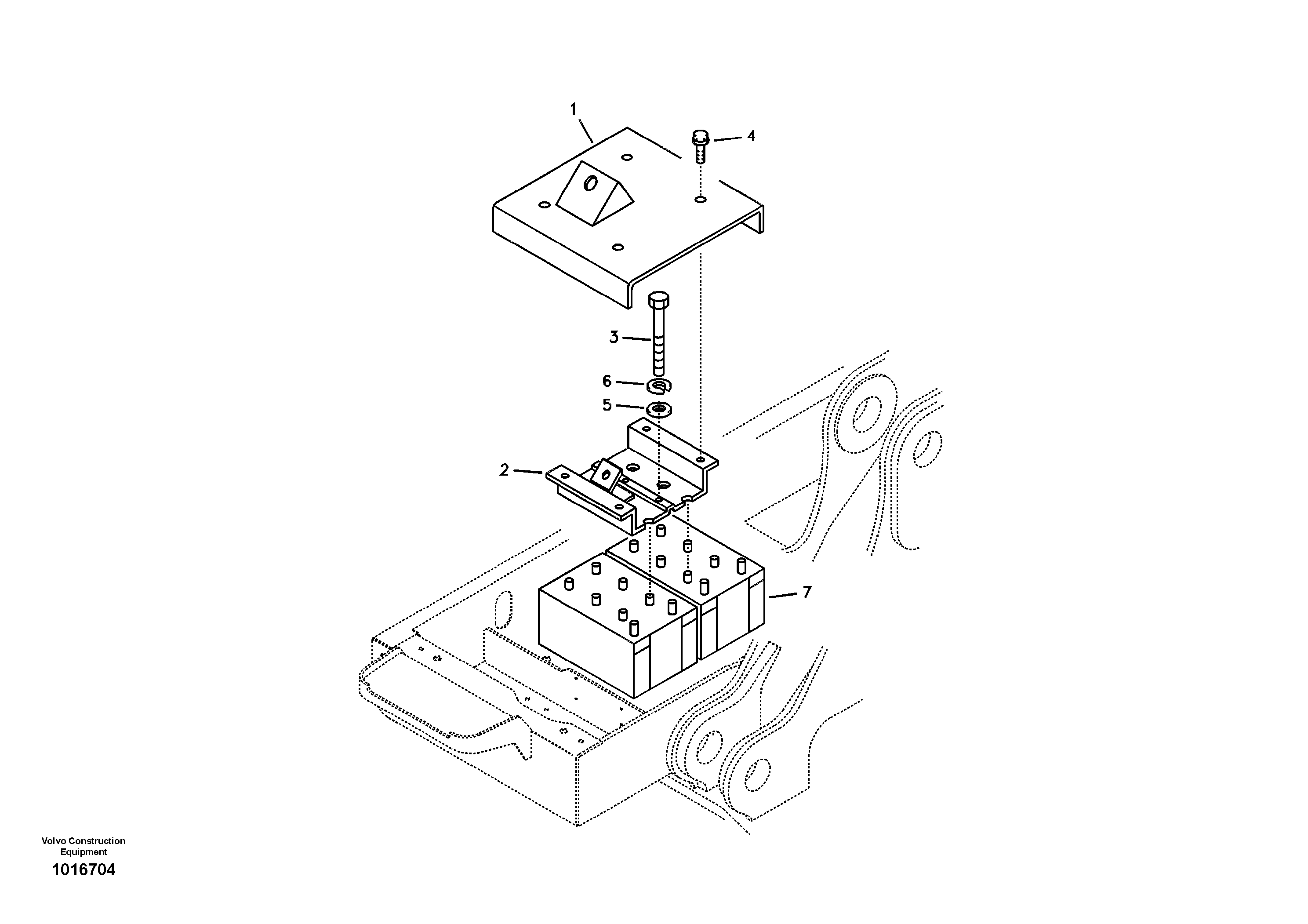 Схема запчастей Volvo EC460B - 6956 Battery with assembling details EC460B SER NO INT 11515- EU&NA 80001-