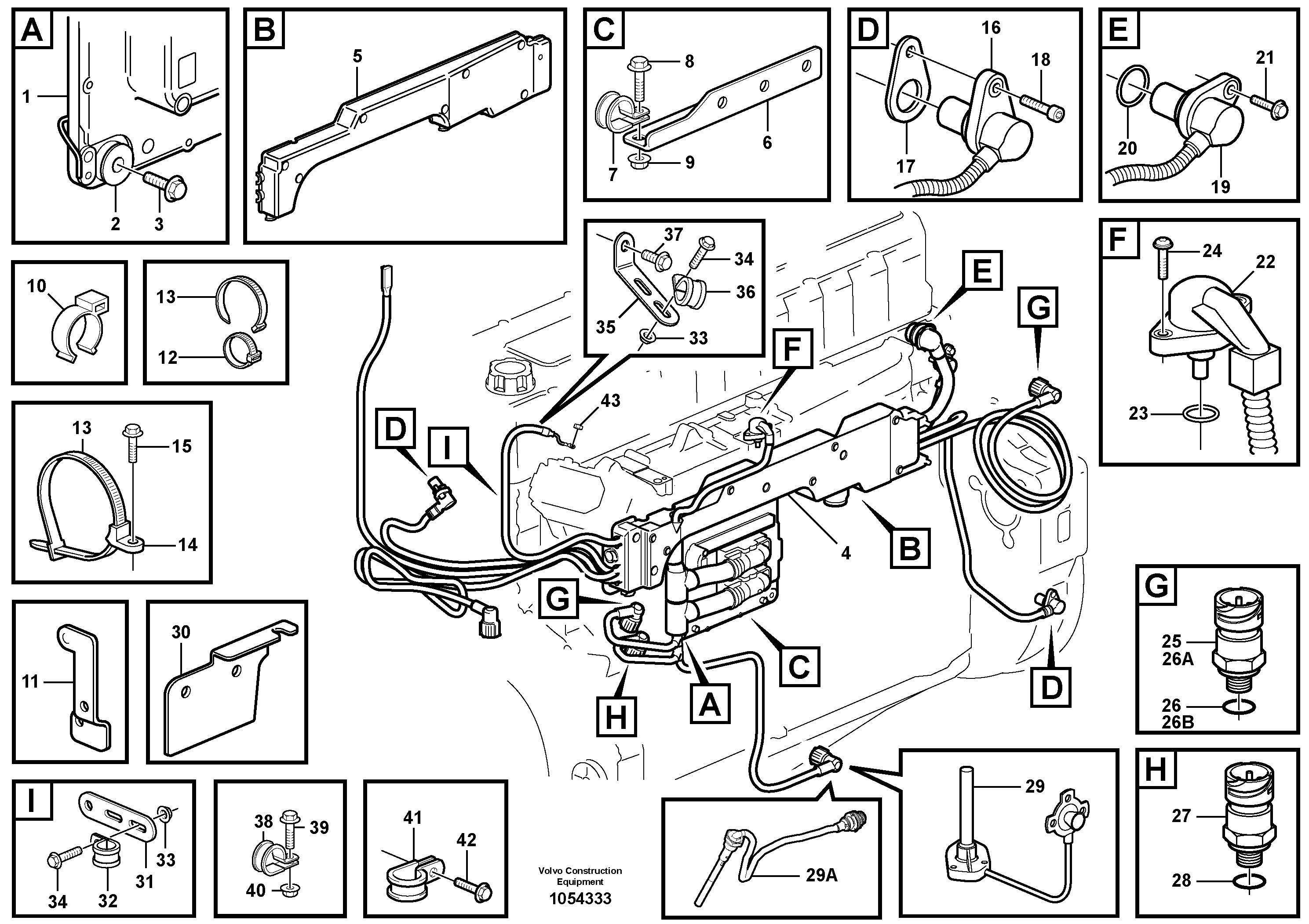 Схема запчастей Volvo EC460B - 84456 Cable harness, engine, Ecu EC460B SER NO INT 11515- EU&NA 80001-