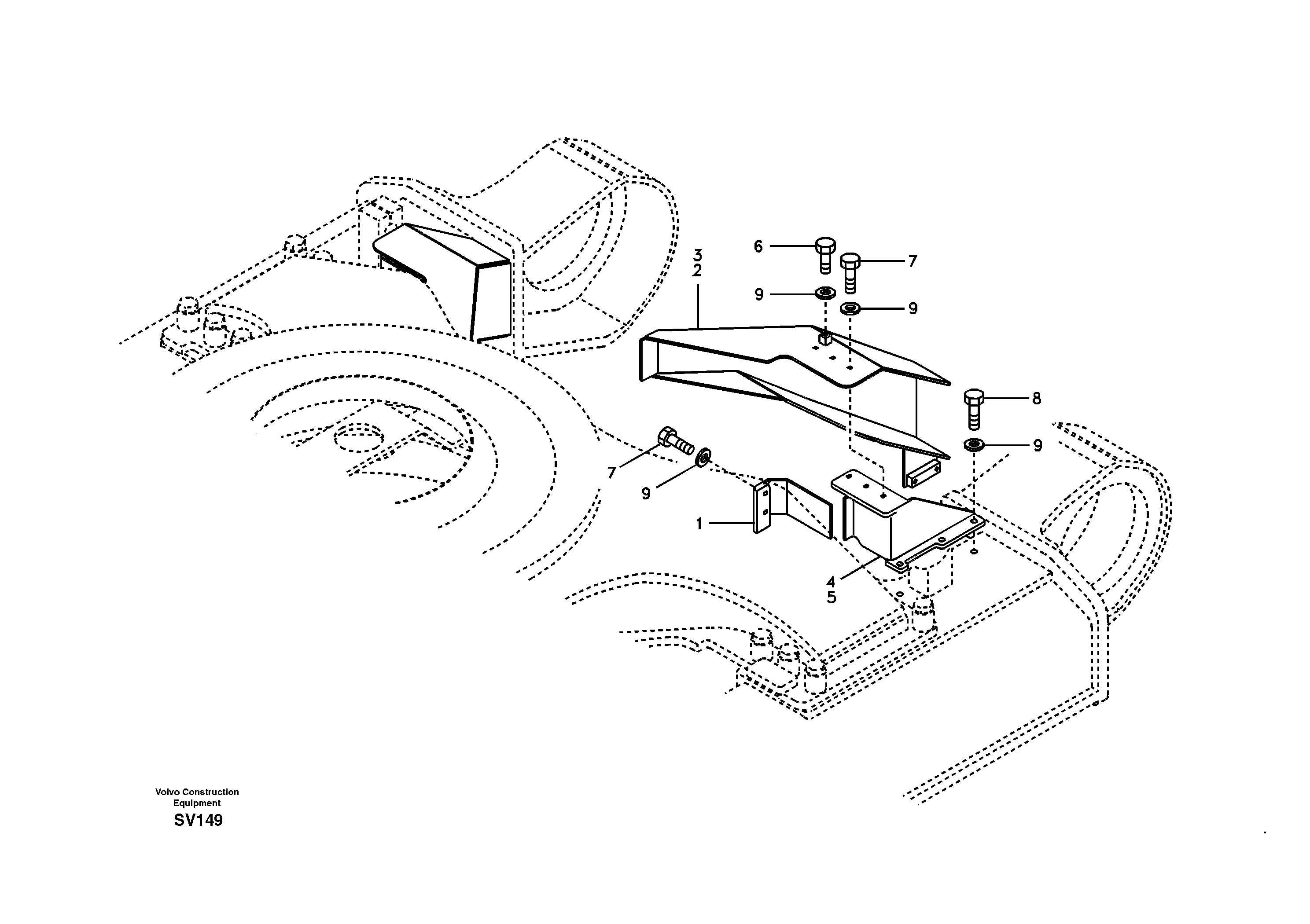 Схема запчастей Volvo EC460B - 8126 Protecting Plate, Retractable EC460B SER NO INT 11515- EU&NA 80001-