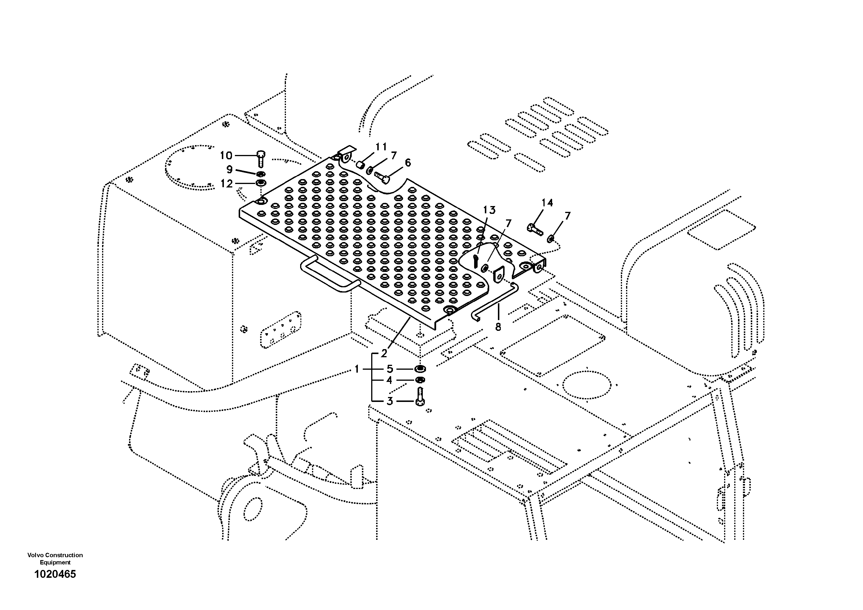 Схема запчастей Volvo EC460B - 13438 Cover, control valve EC460B SER NO INT 11515- EU&NA 80001-