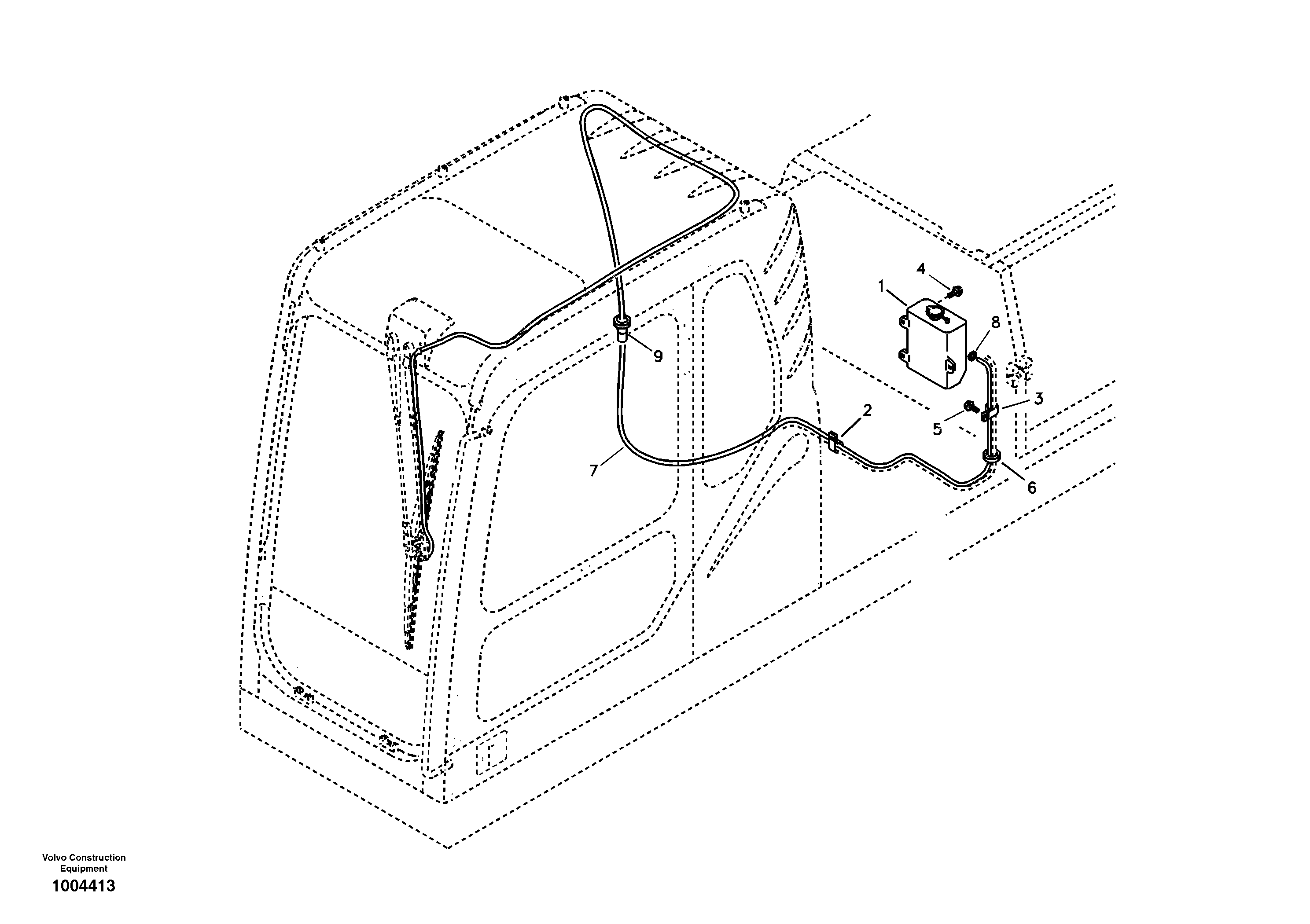 Схема запчастей Volvo EC460B - 17423 Шайба лобового стекла (ветрового) EC460B