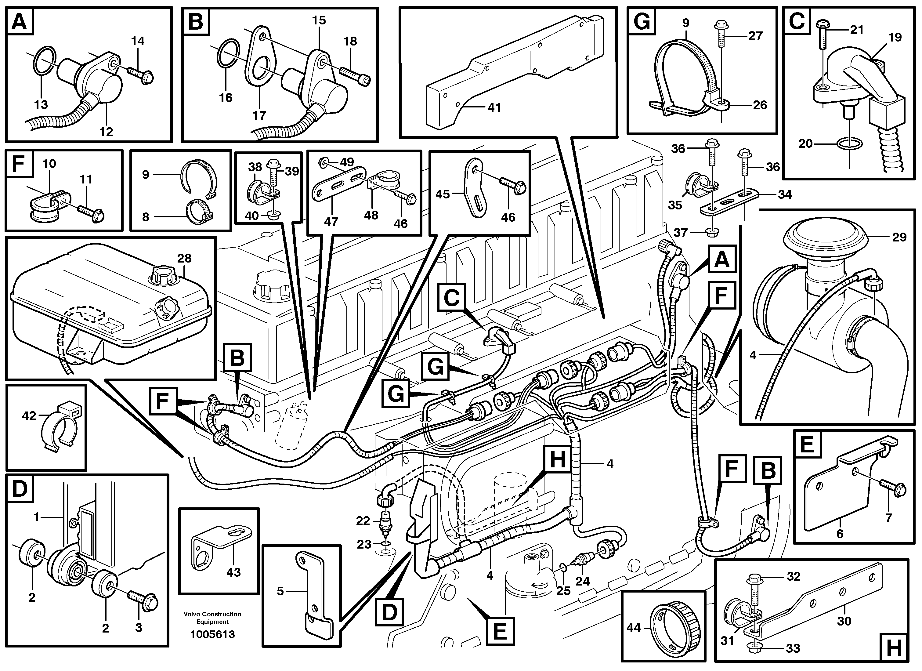 Схема запчастей Volvo EC460B - 89974 Cable harness, engine, Ecu EC460B