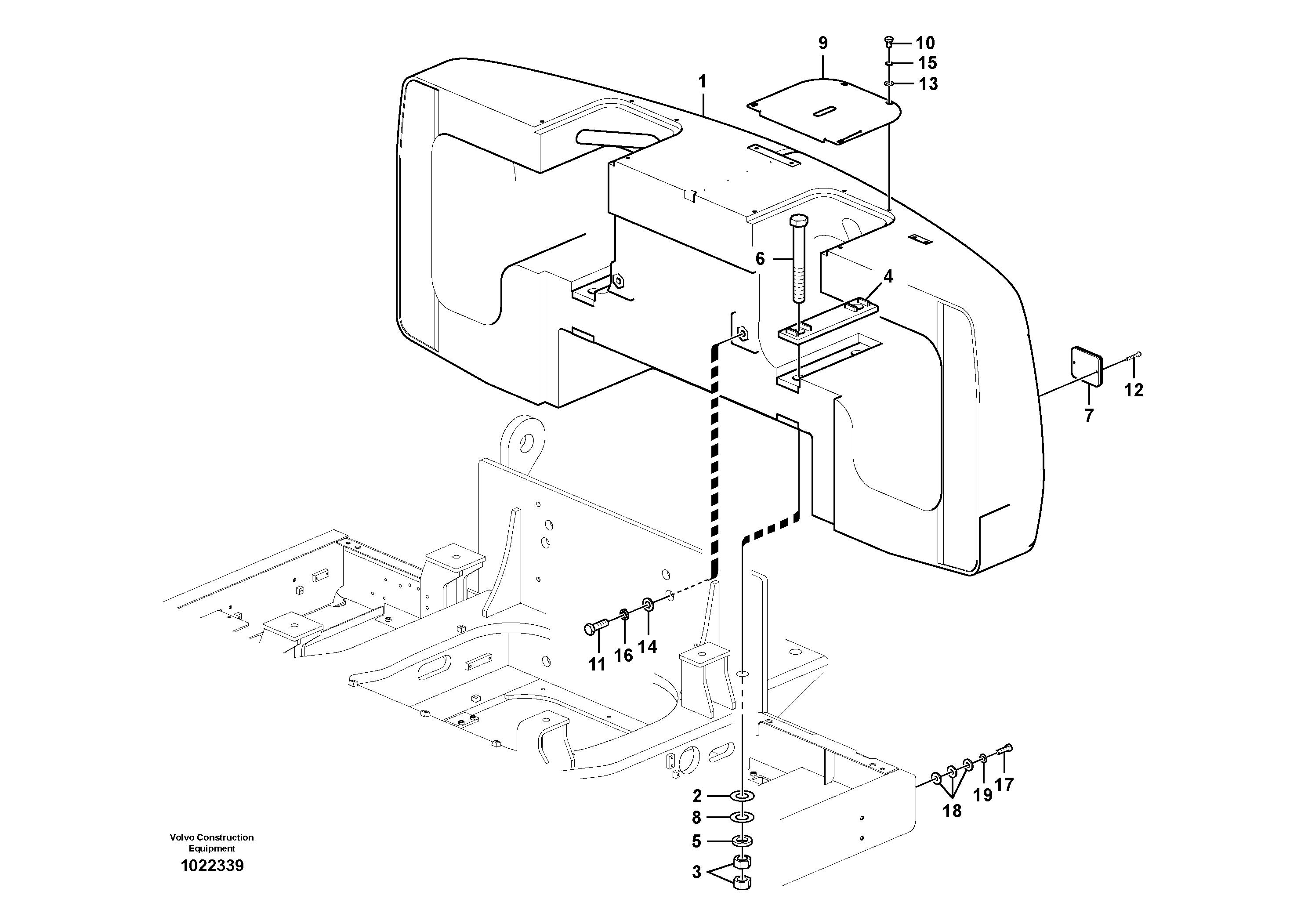 Схема запчастей Volvo EC460B - 51361 Противовесы EC460B PRIME S/N 15001-/85001-
