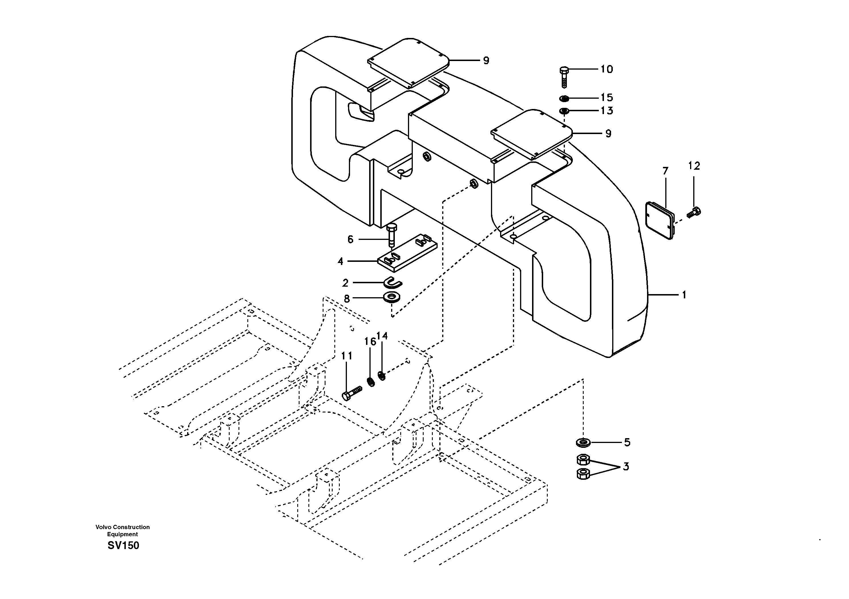 Схема запчастей Volvo EC460B - 48005 Противовесы EC460B