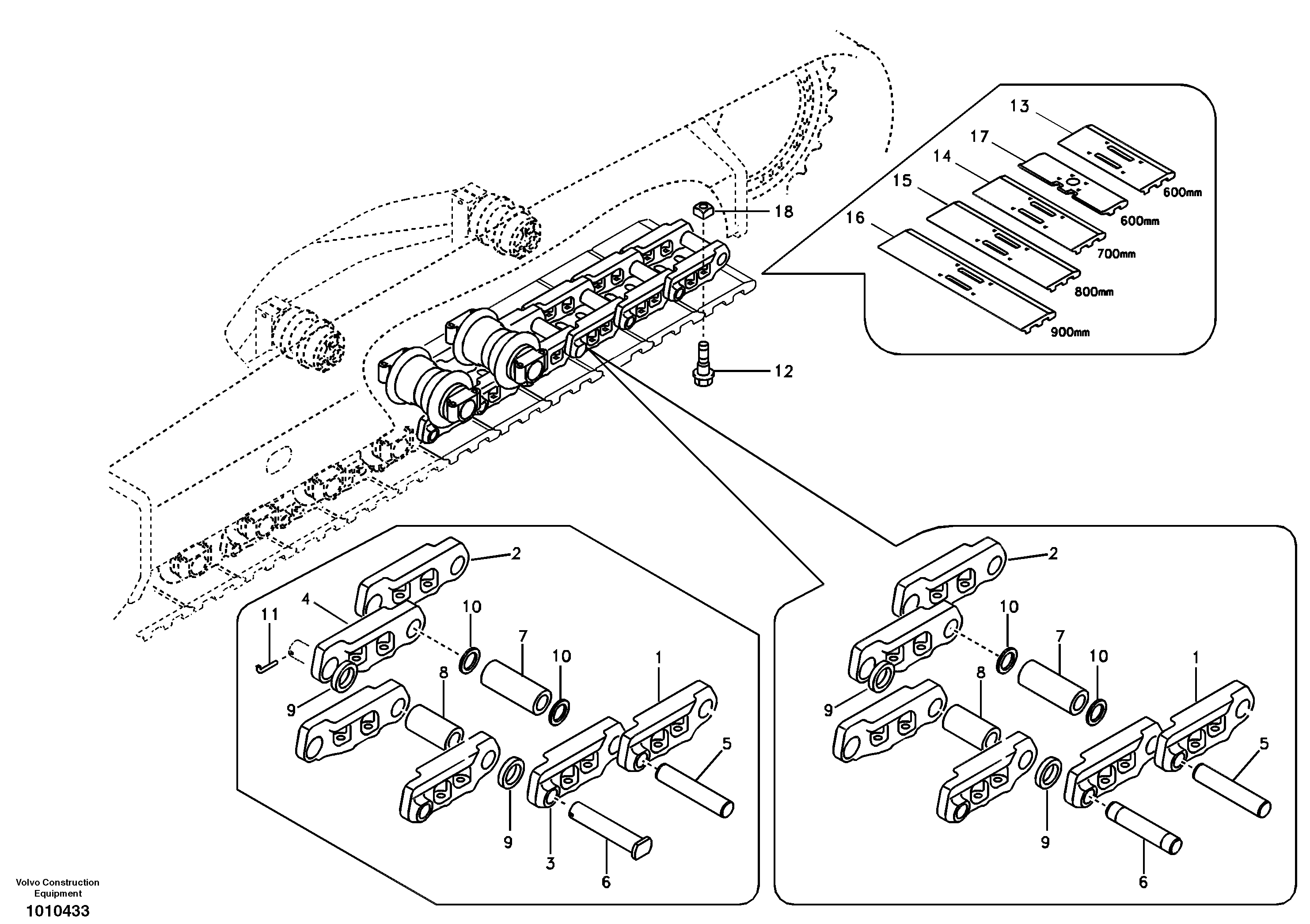 Схема запчастей Volvo EC460B - 48777 Гусеничная цепь EC460B