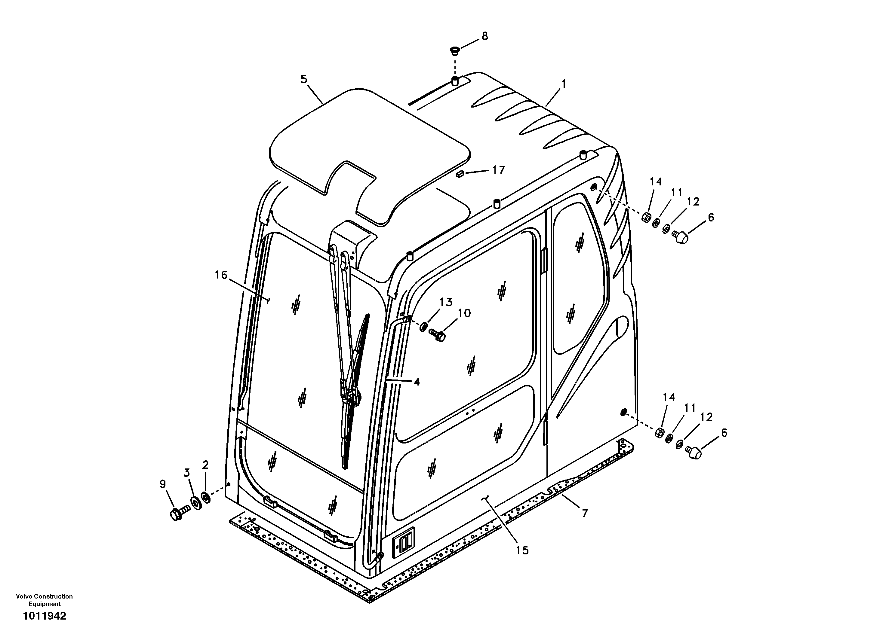 Схема запчастей Volvo EC460B - 25384 Operators cab EC460B
