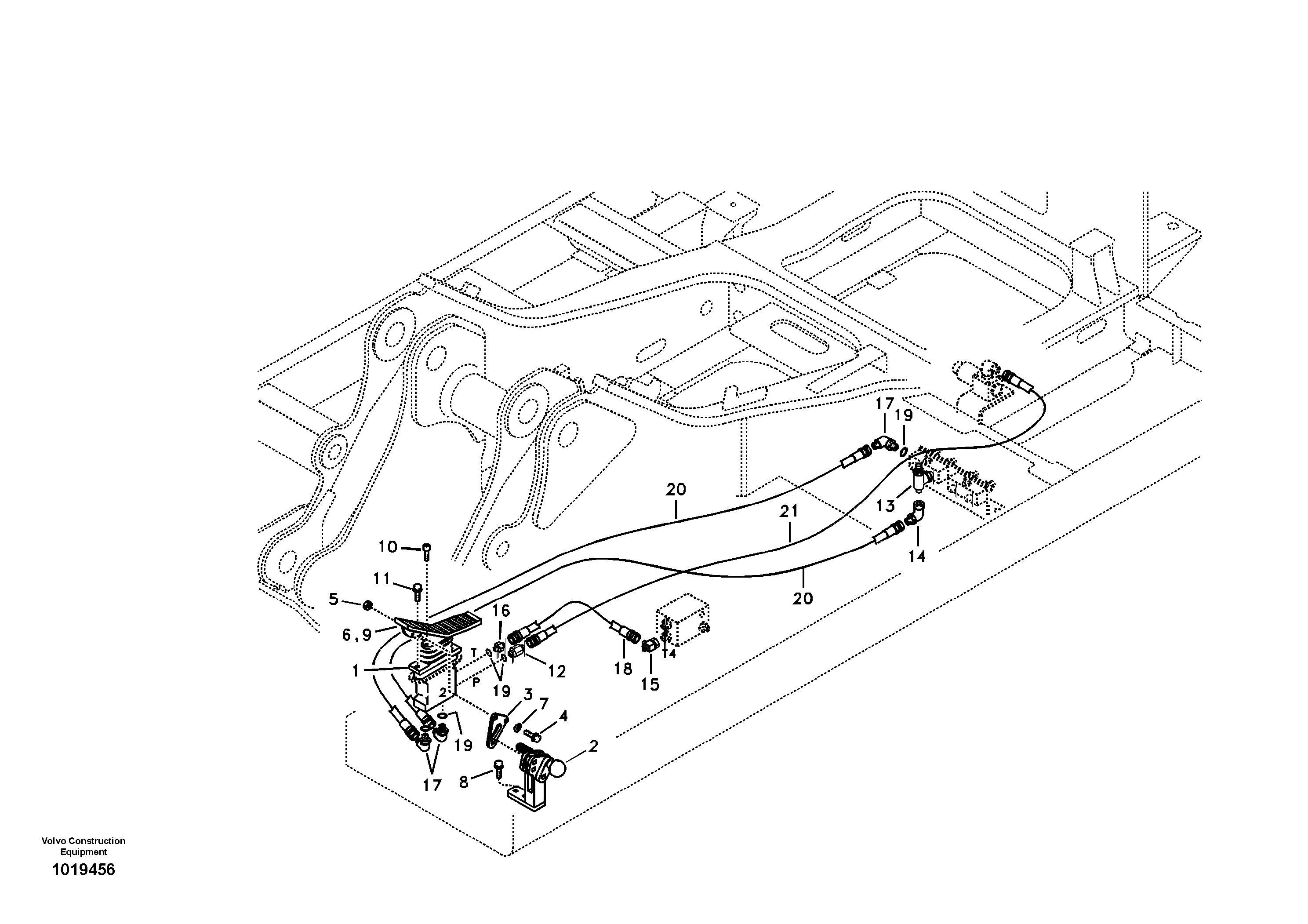 Схема запчастей Volvo EC460B - 98212 Servo system, hammer and shear EC460B SER NO INT 11515- EU&NA 80001-