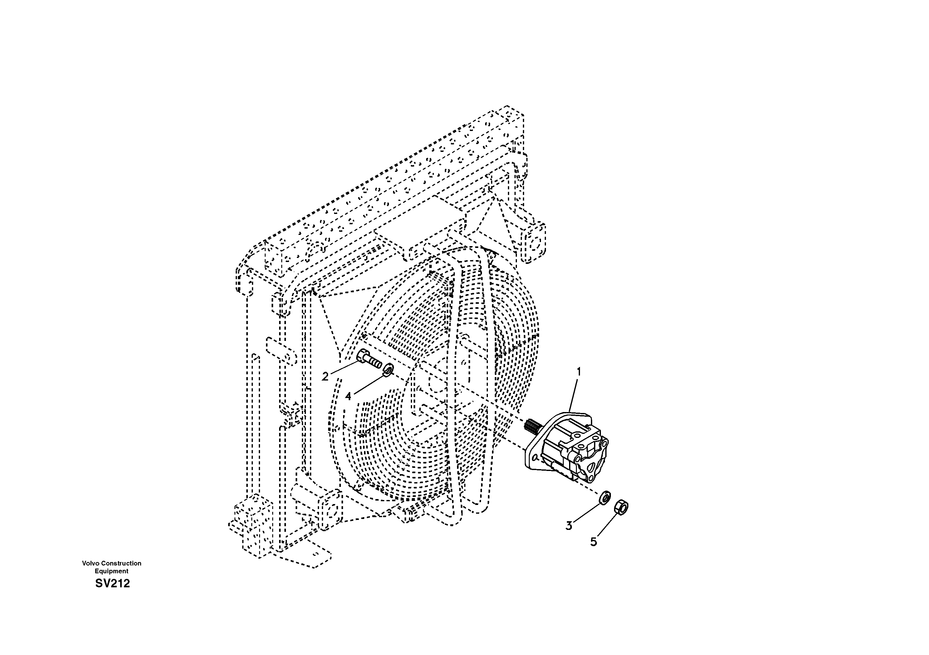 Схема запчастей Volvo EC460B - 11229 Гидравлика, установка мотора вентилятора масляного охлаждения EC460B