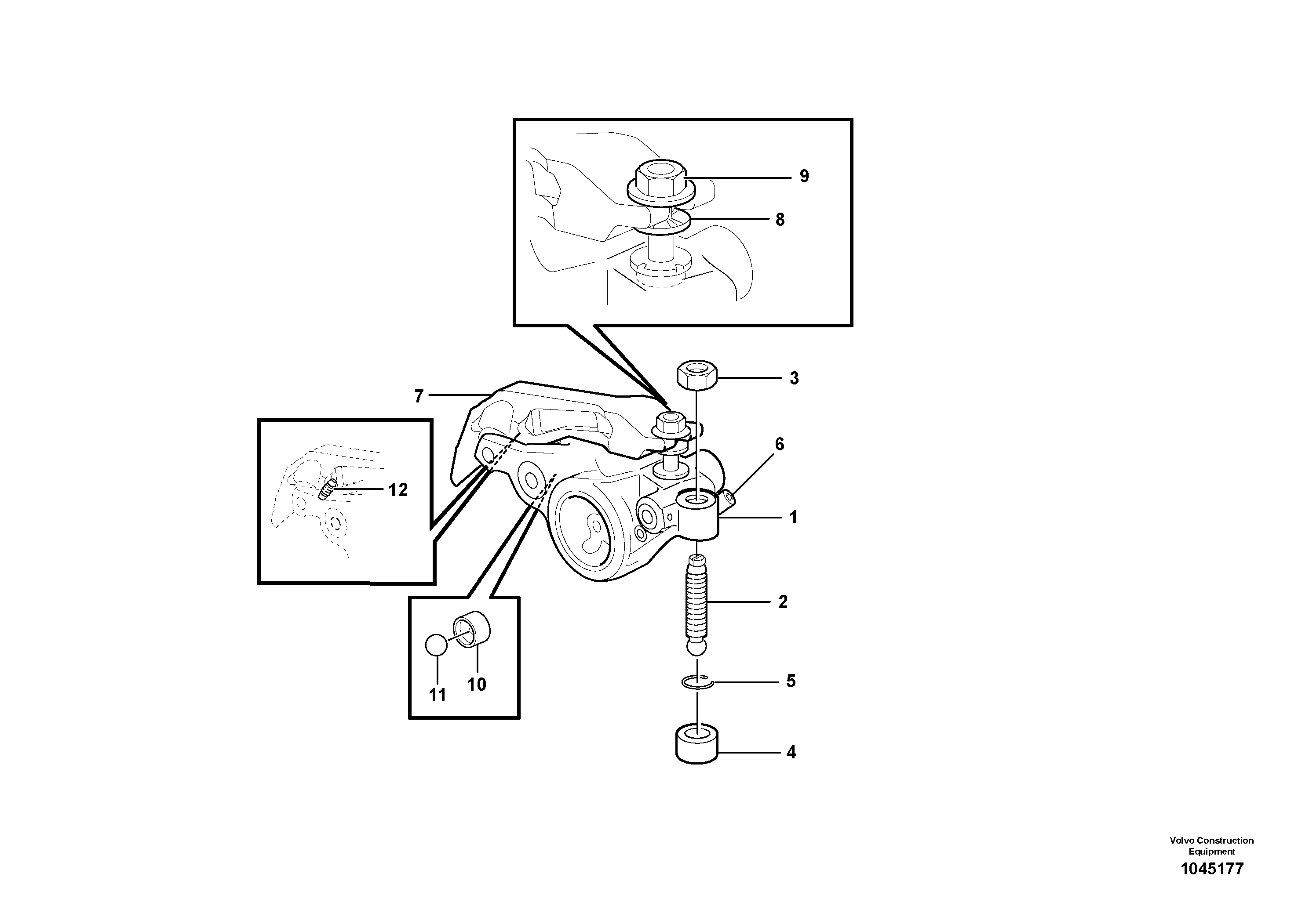 Схема запчастей Volvo EC460B - 95622 Коромысло клапанов EC460B SER NO INT 11515- EU&NA 80001-
