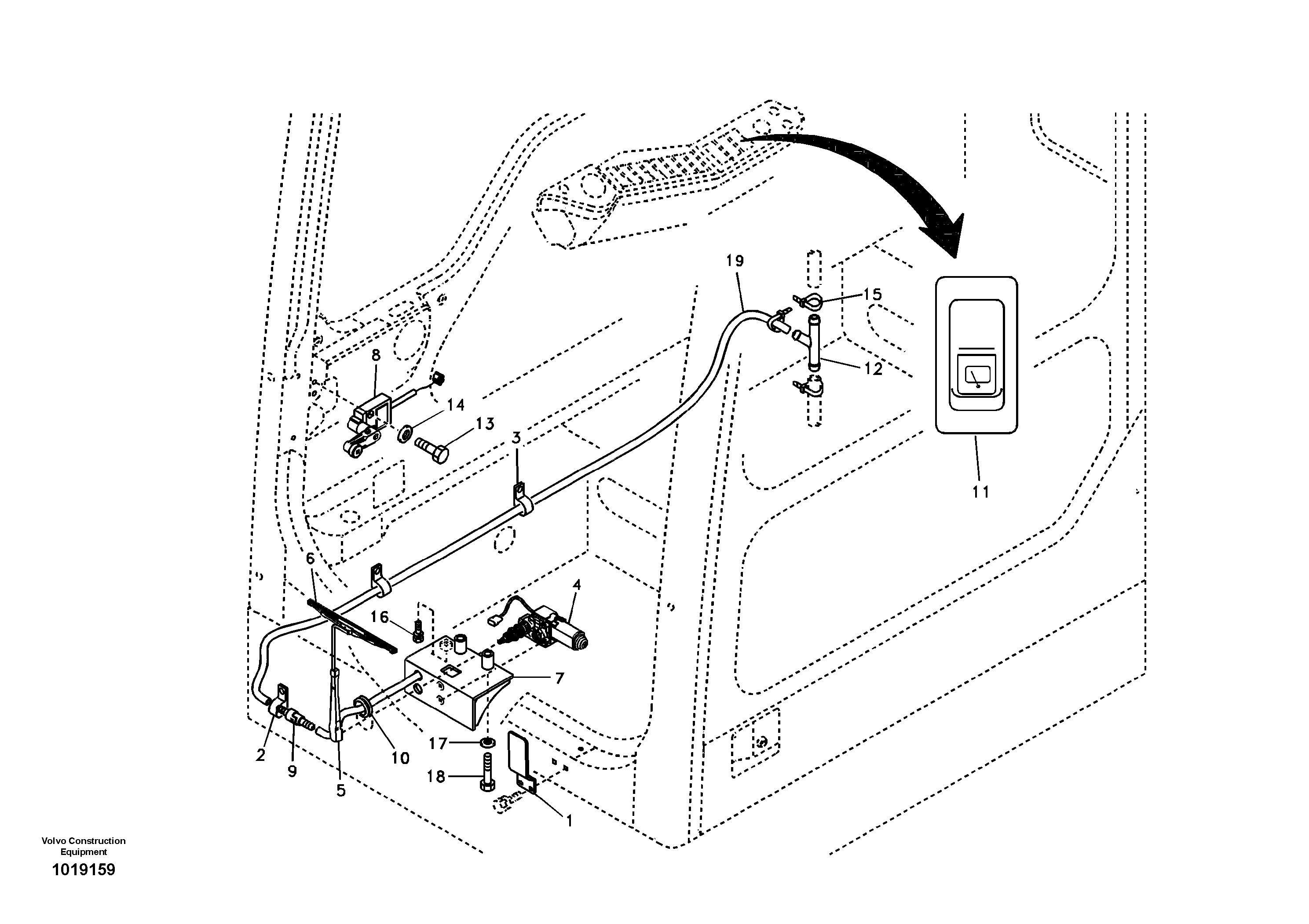 Схема запчастей Volvo EC700B - 45443 Lower wiper EC700B