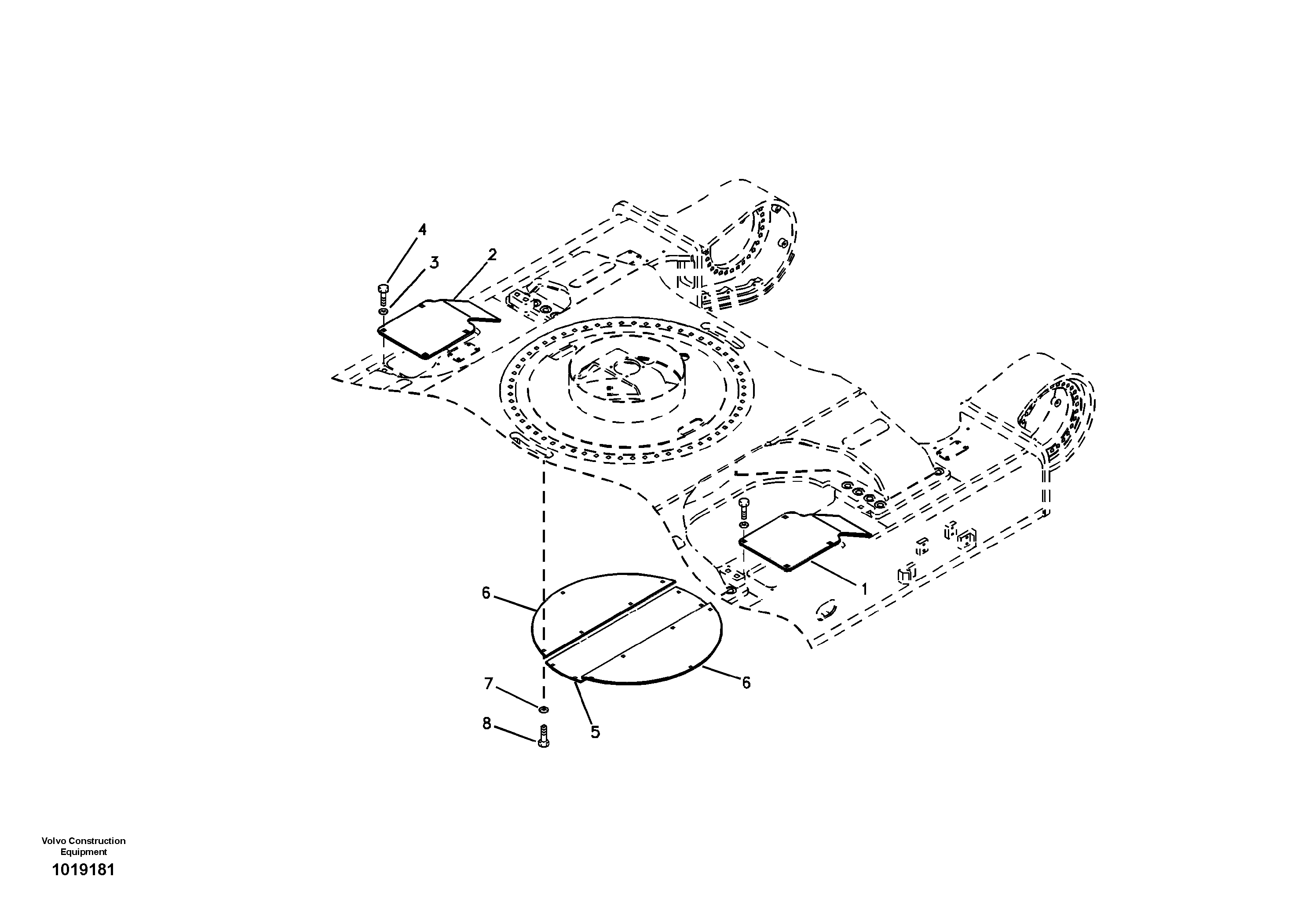 Схема запчастей Volvo EC700B - 23770 Protecting plate EC700B
