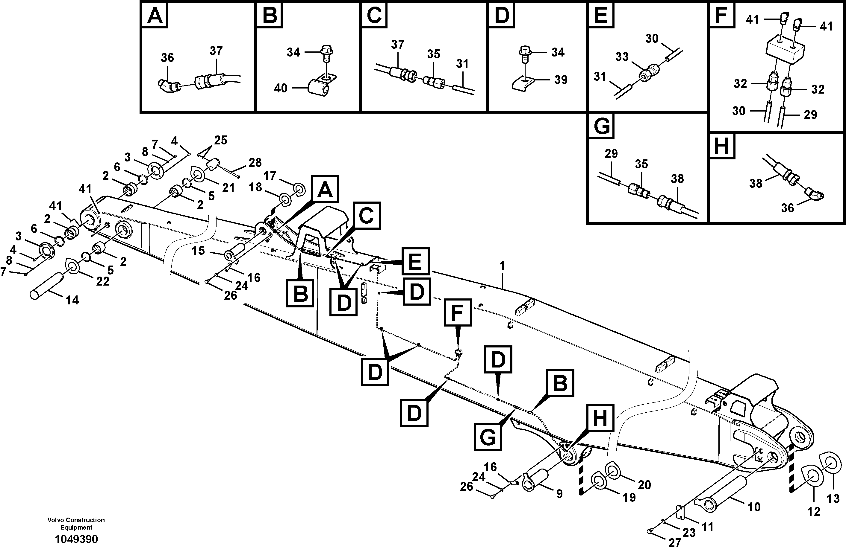 Схема запчастей Volvo EC700B - 74586 Arm, demolition EC700BHR HIGH REACH DEMOLITION
