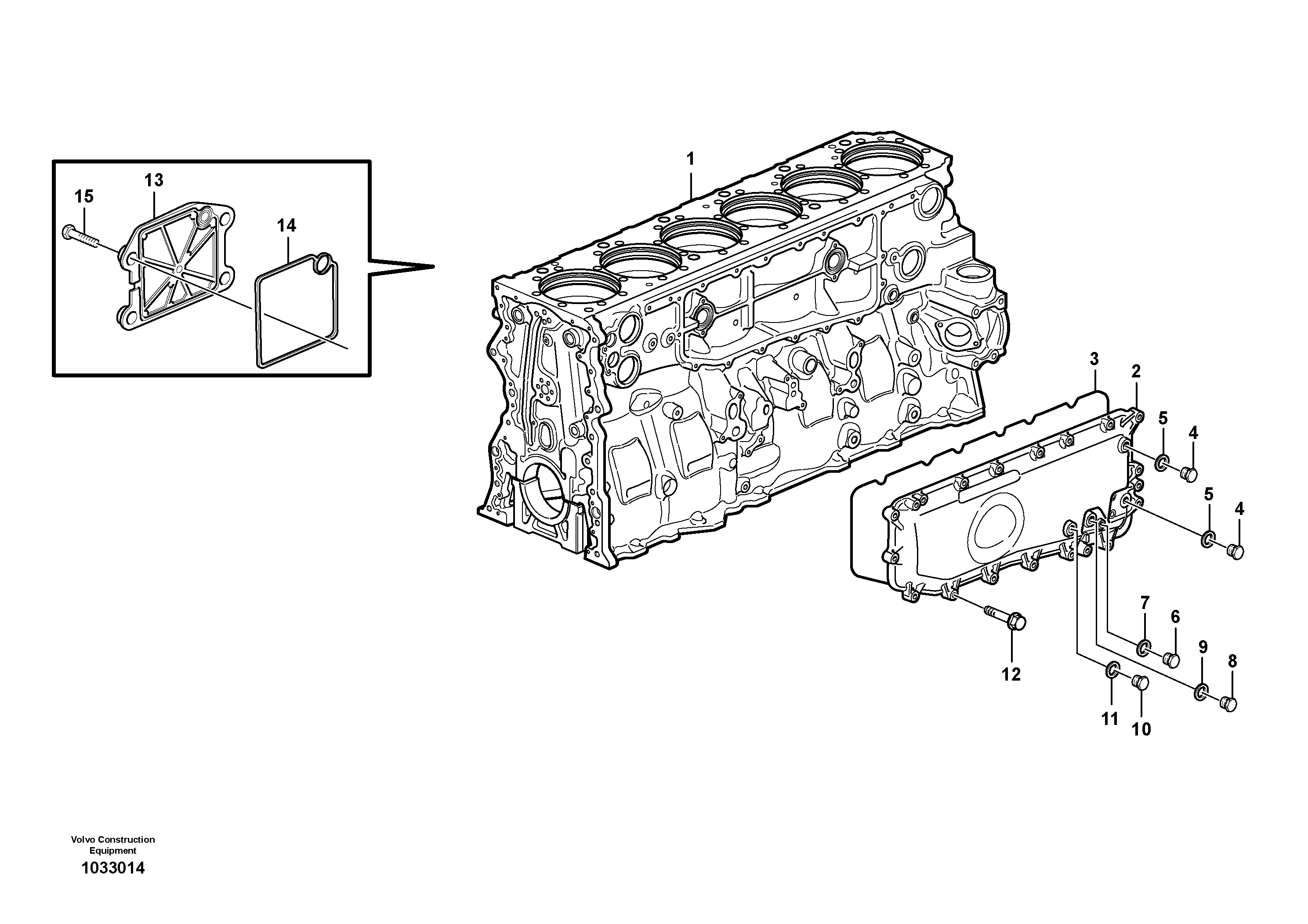 Схема запчастей Volvo EC700B - 103564 Блок цилиндров EC700BHR HIGH REACH DEMOLITION