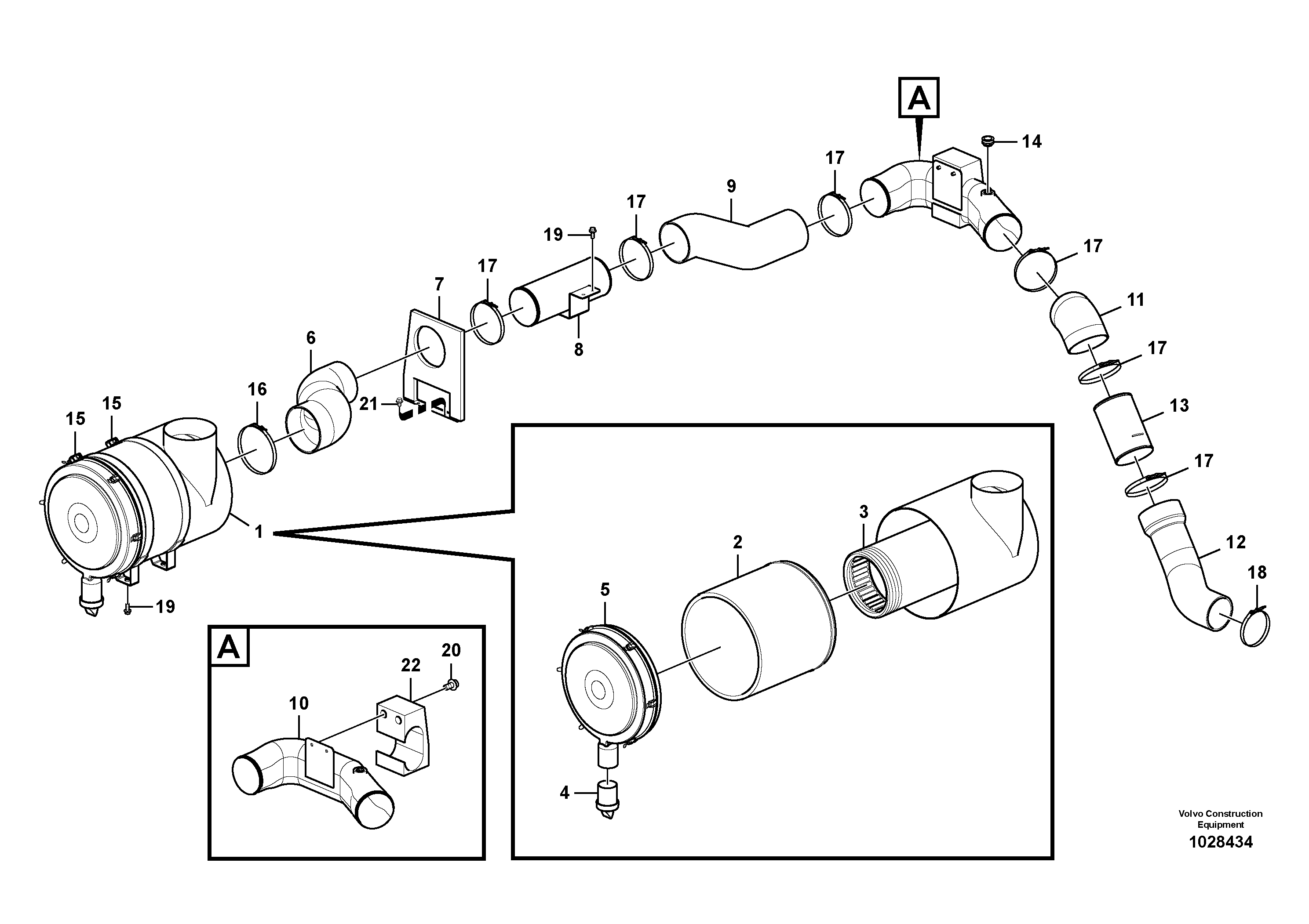 Схема запчастей Volvo EC700B - 7898 Система впуска EC700BHR HIGH REACH DEMOLITION