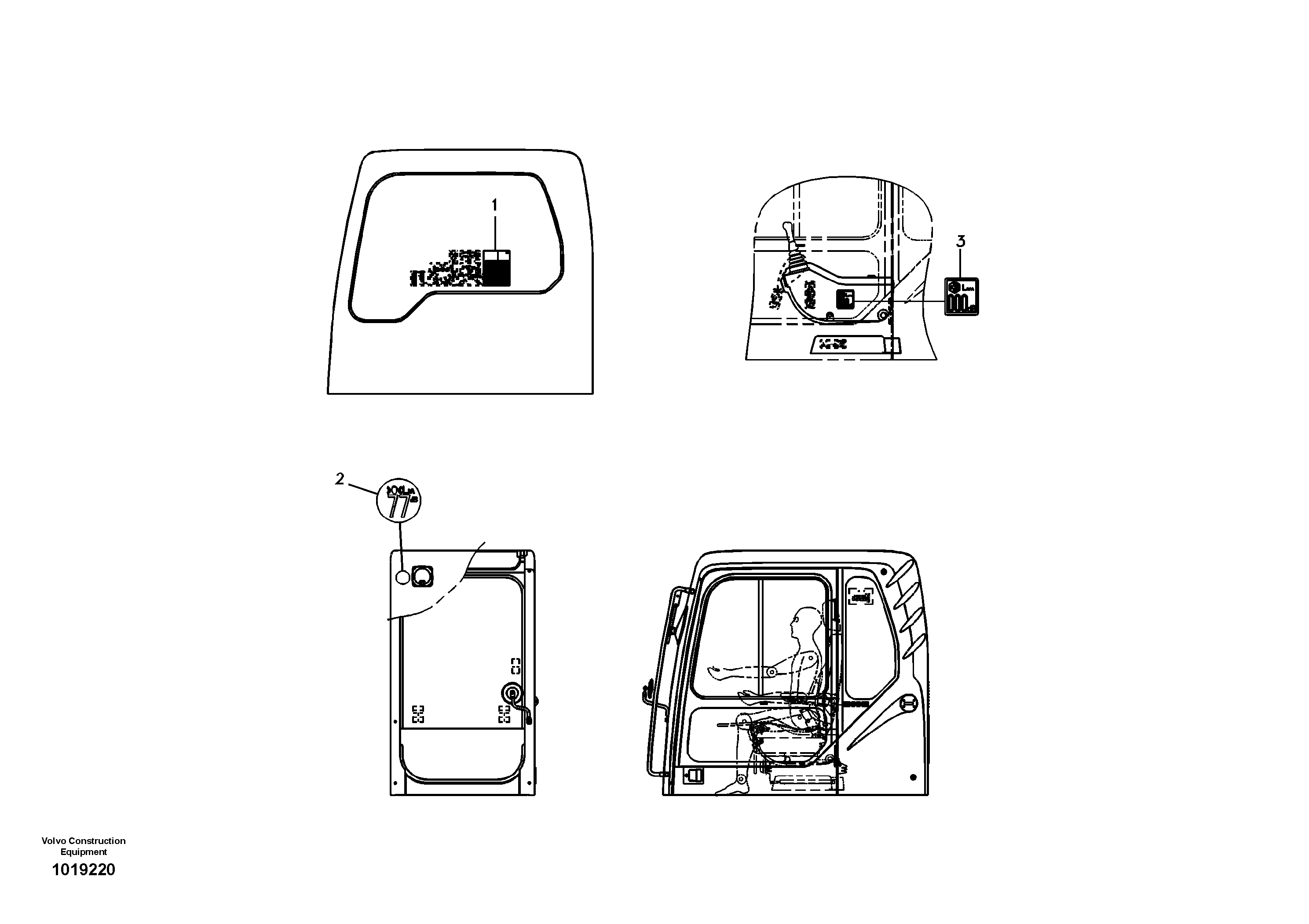 Схема запчастей Volvo EC700B - 23823 Decal, inner location EC700B