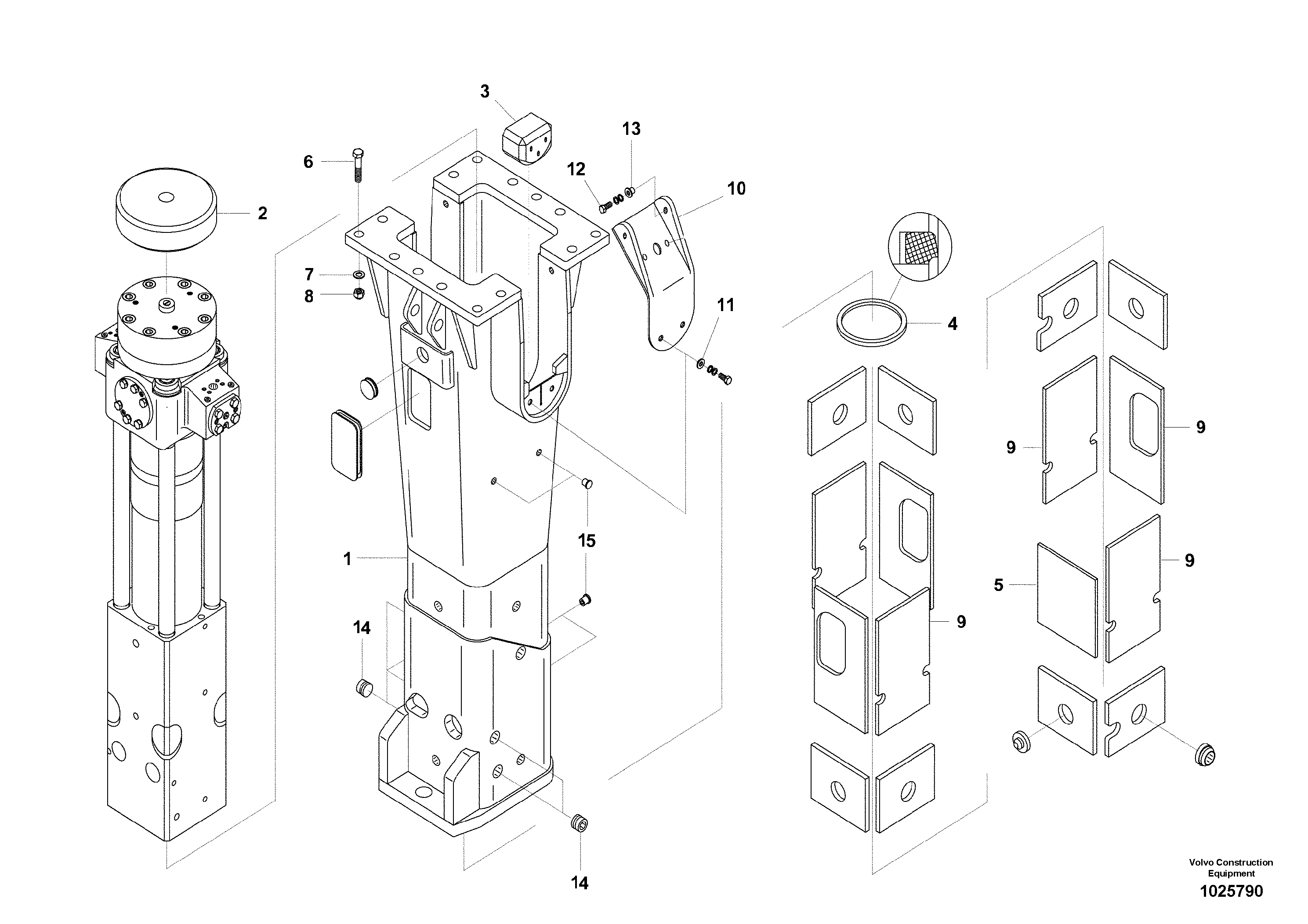 Схема запчастей Volvo EC700B - 39269 Hydraulic Hammer, Housing ATTACHMENTS ATTACHMENTS EXCAVATORS BUCKETS&HAMMERS, GEN. B/C