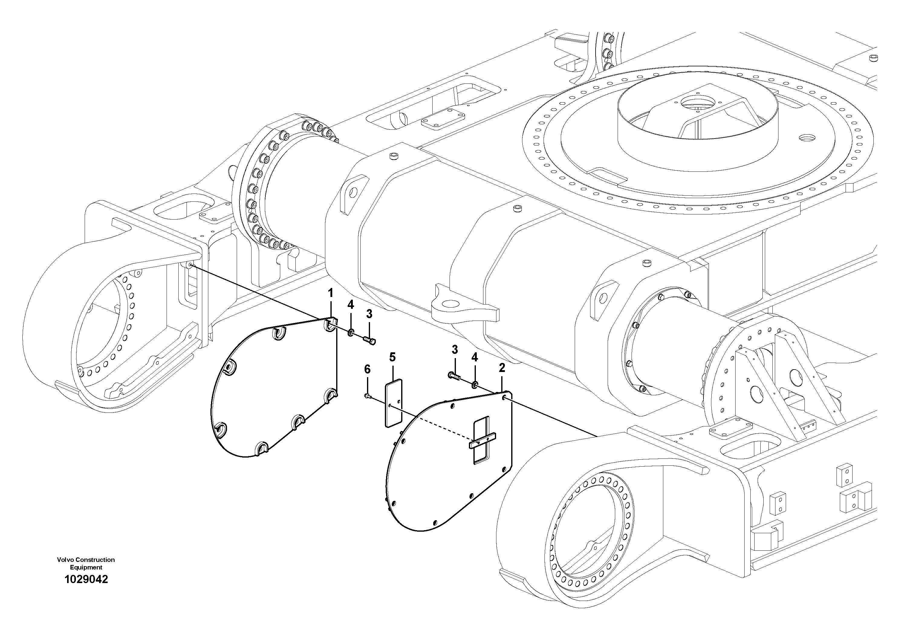 Схема запчастей Volvo EC700B - 54780 Protective plate for travel motor EC700BHR HIGH REACH DEMOLITION