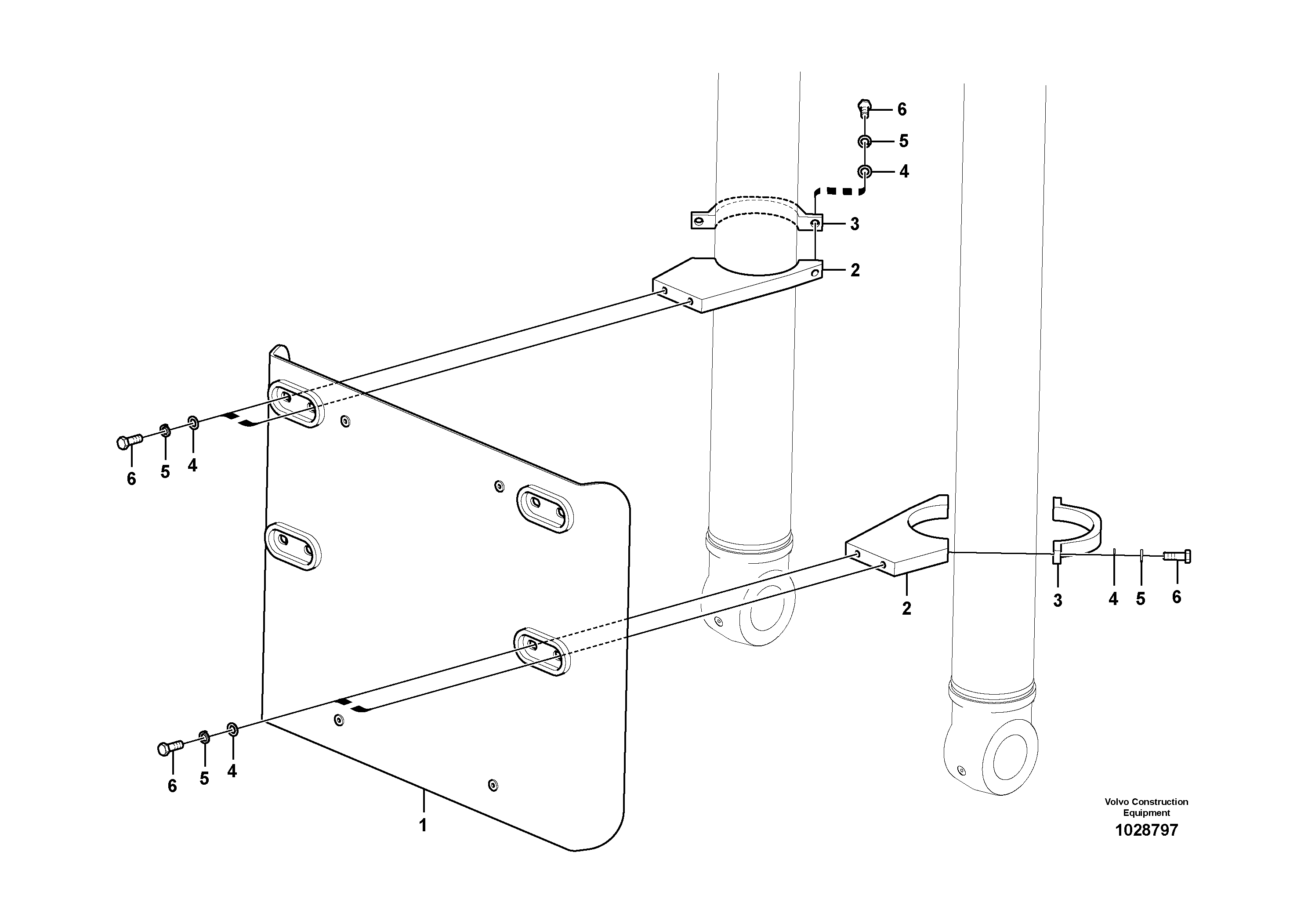 Схема запчастей Volvo EC700B - 54782 Protecting plate EC700BHR HIGH REACH DEMOLITION