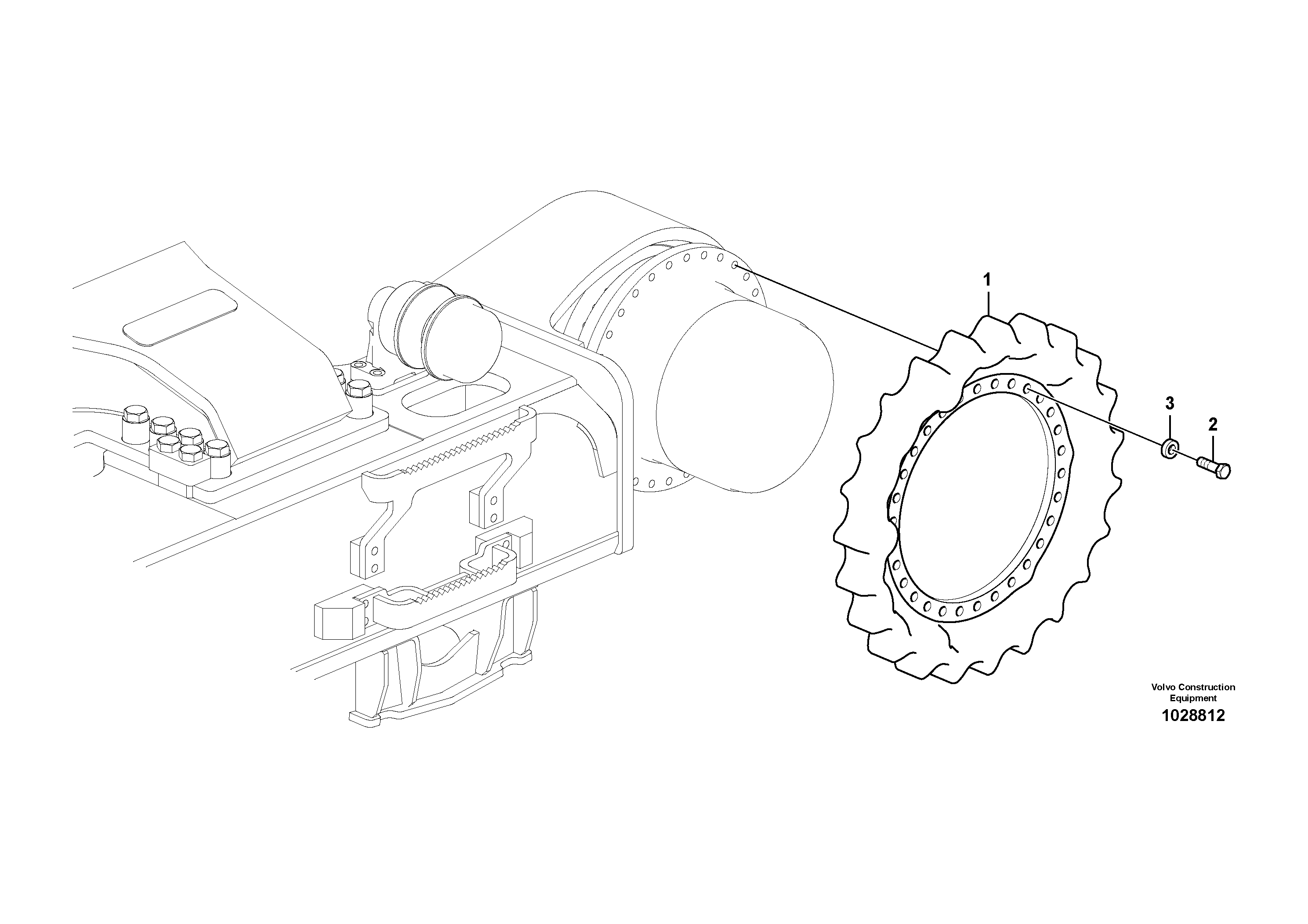 Схема запчастей Volvo EC700B - 52077 Звездочка EC700BHR HIGH REACH DEMOLITION